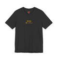 'Jesus & Coffee' — embroidered minimal graphic t-shirt