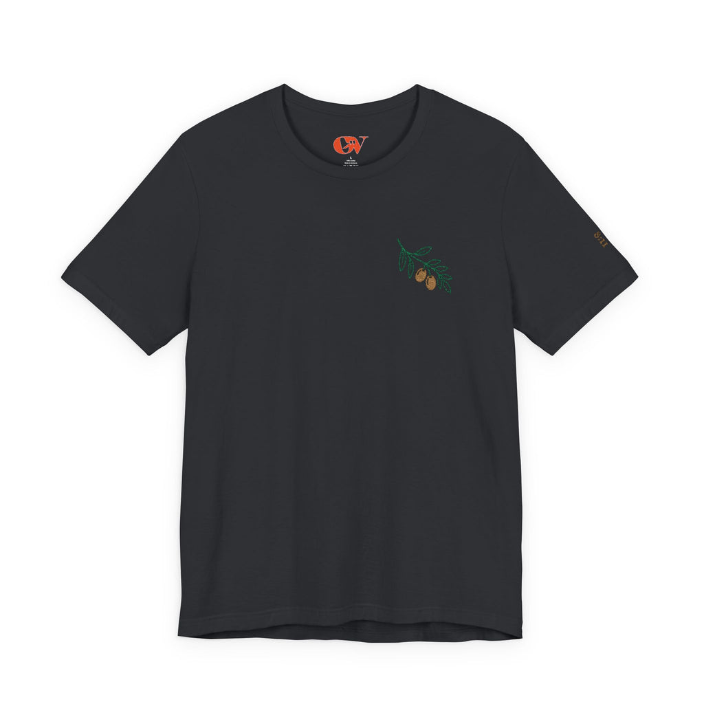 Olive Branch — unisex embroidered graphic t-shirt