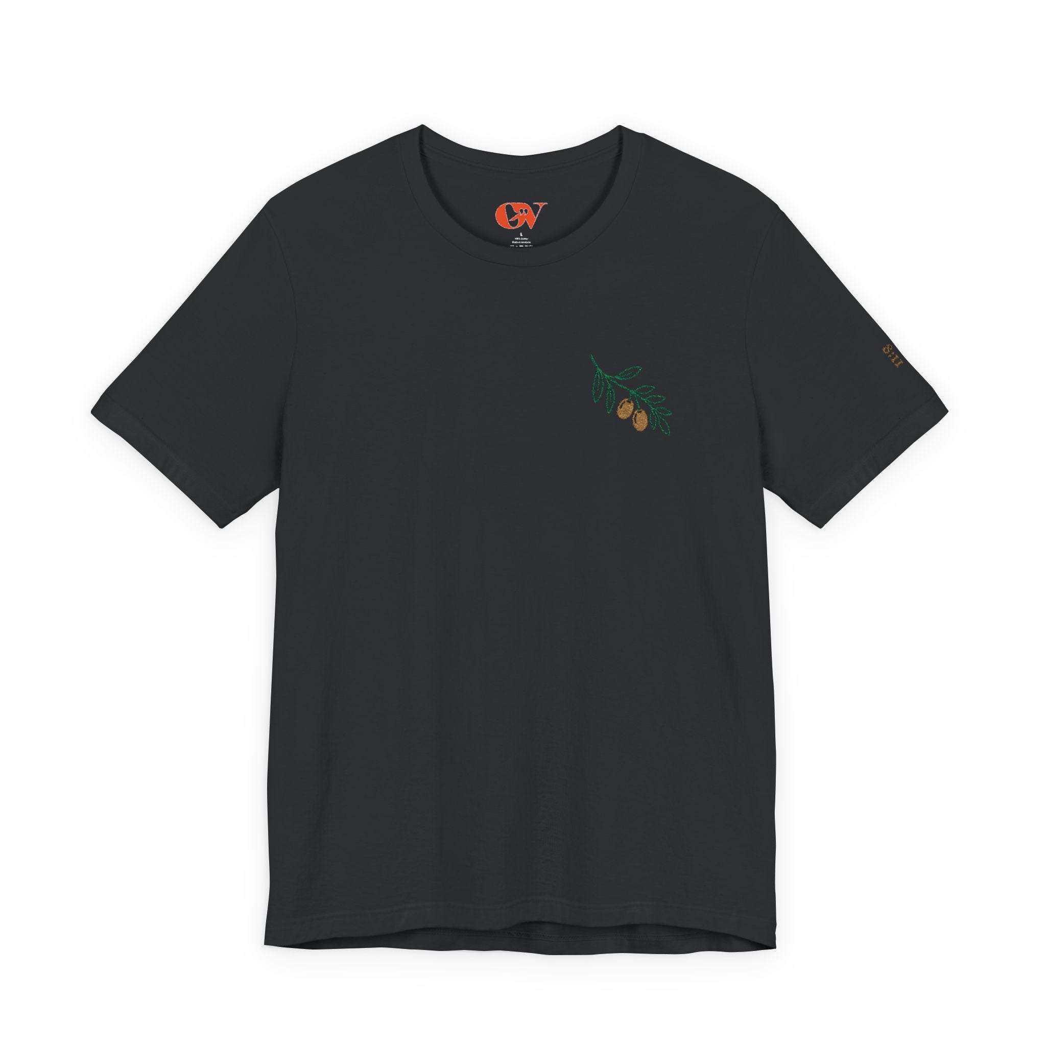 Olive Branch — unisex embroidered graphic t-shirt