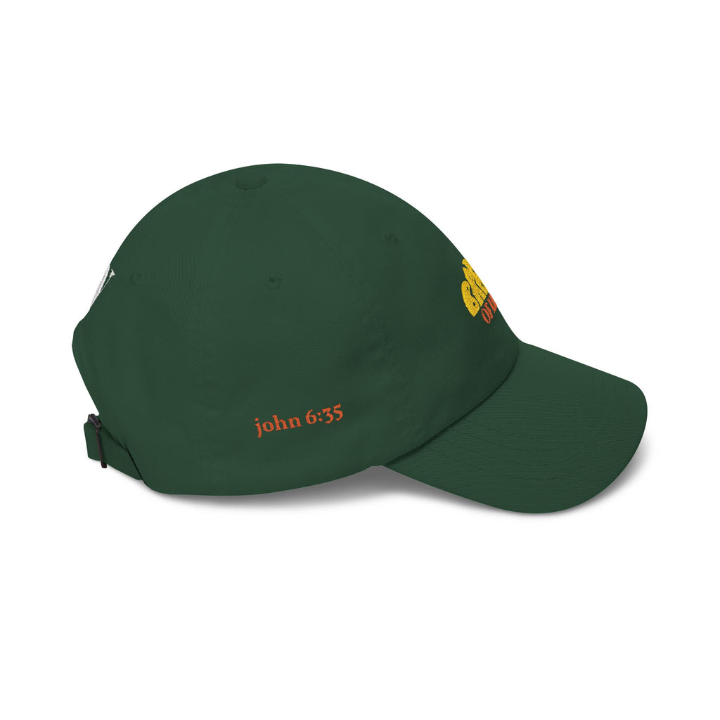 'Bread of Life' — unisex embroidered white baseball hat dad cap