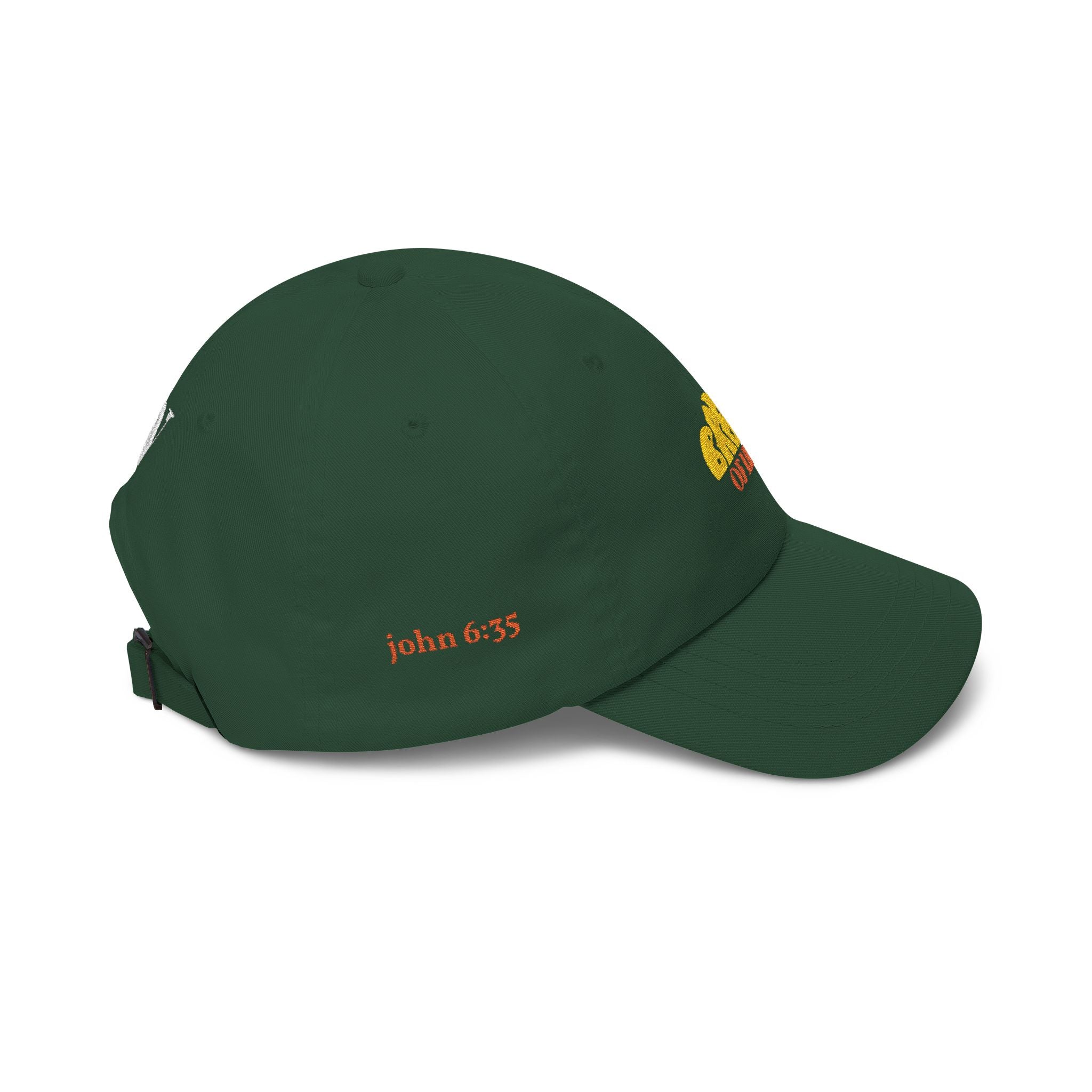 'Bread of Life' — unisex embroidered white baseball hat dad cap