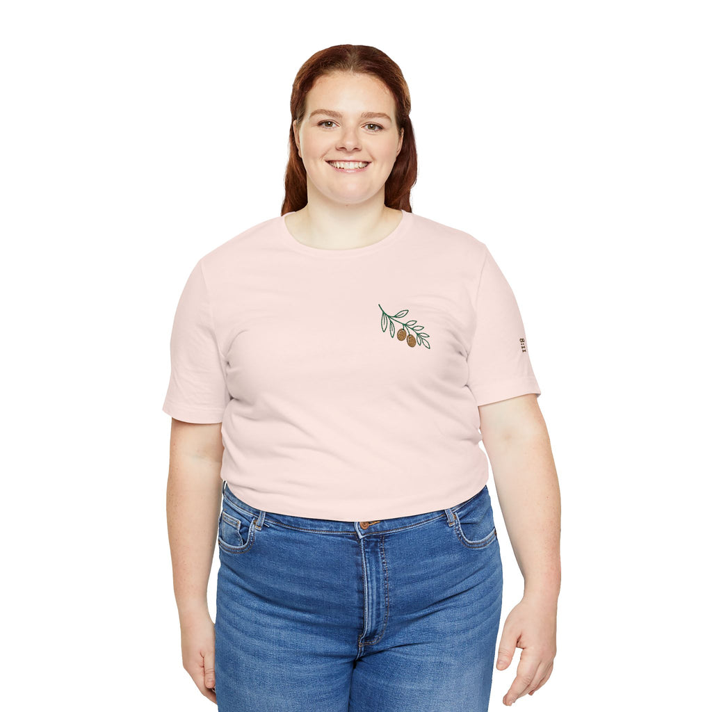 Olive Branch — unisex embroidered graphic t-shirt