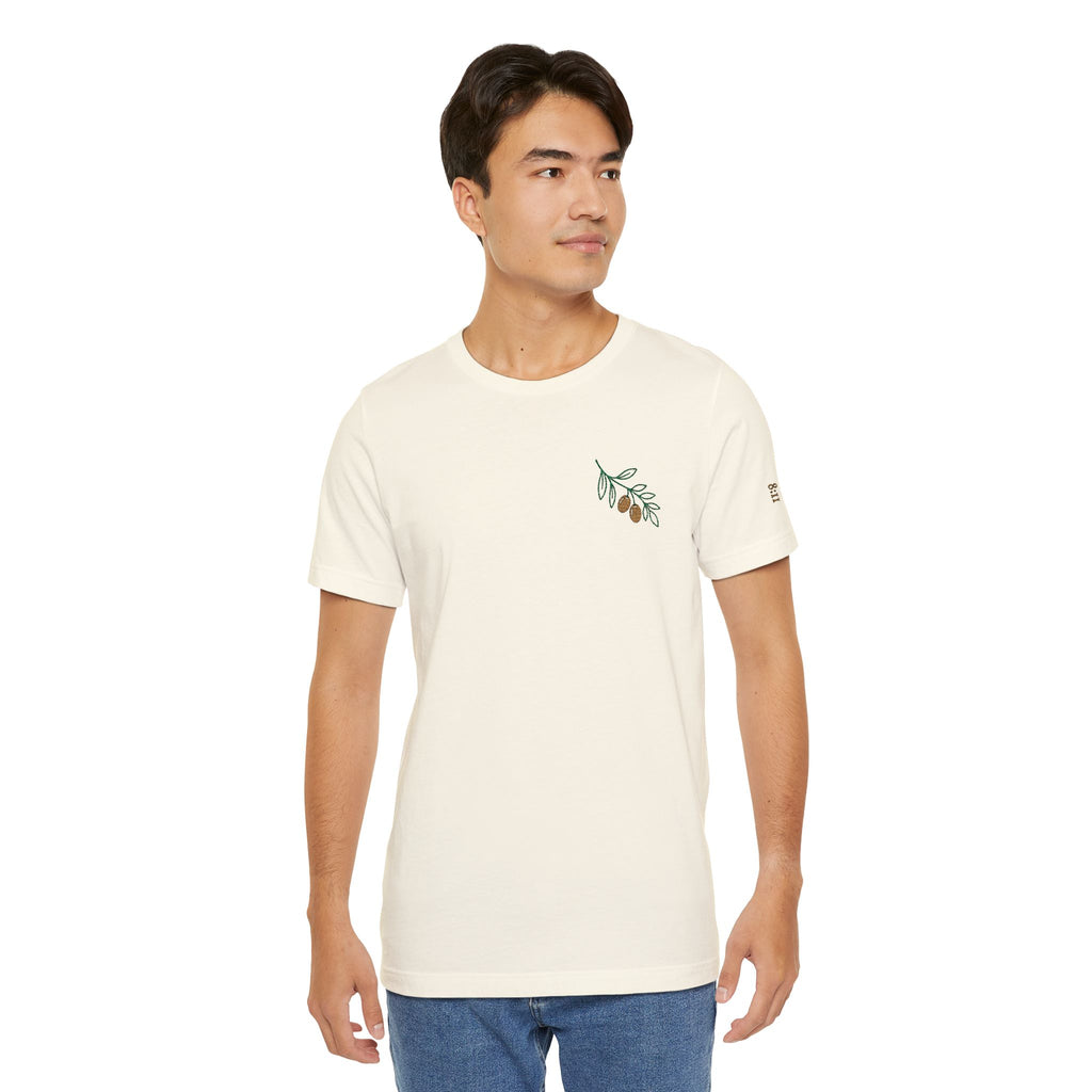 Olive Branch — unisex embroidered graphic t-shirt