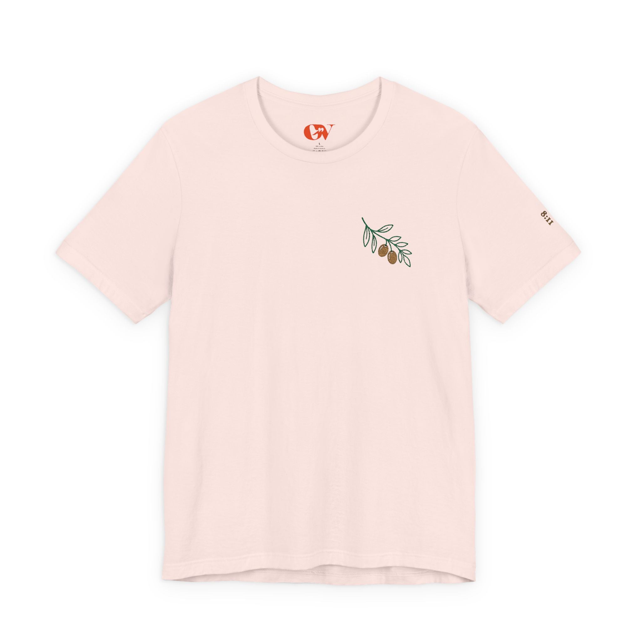 Olive Branch — unisex embroidered graphic t-shirt