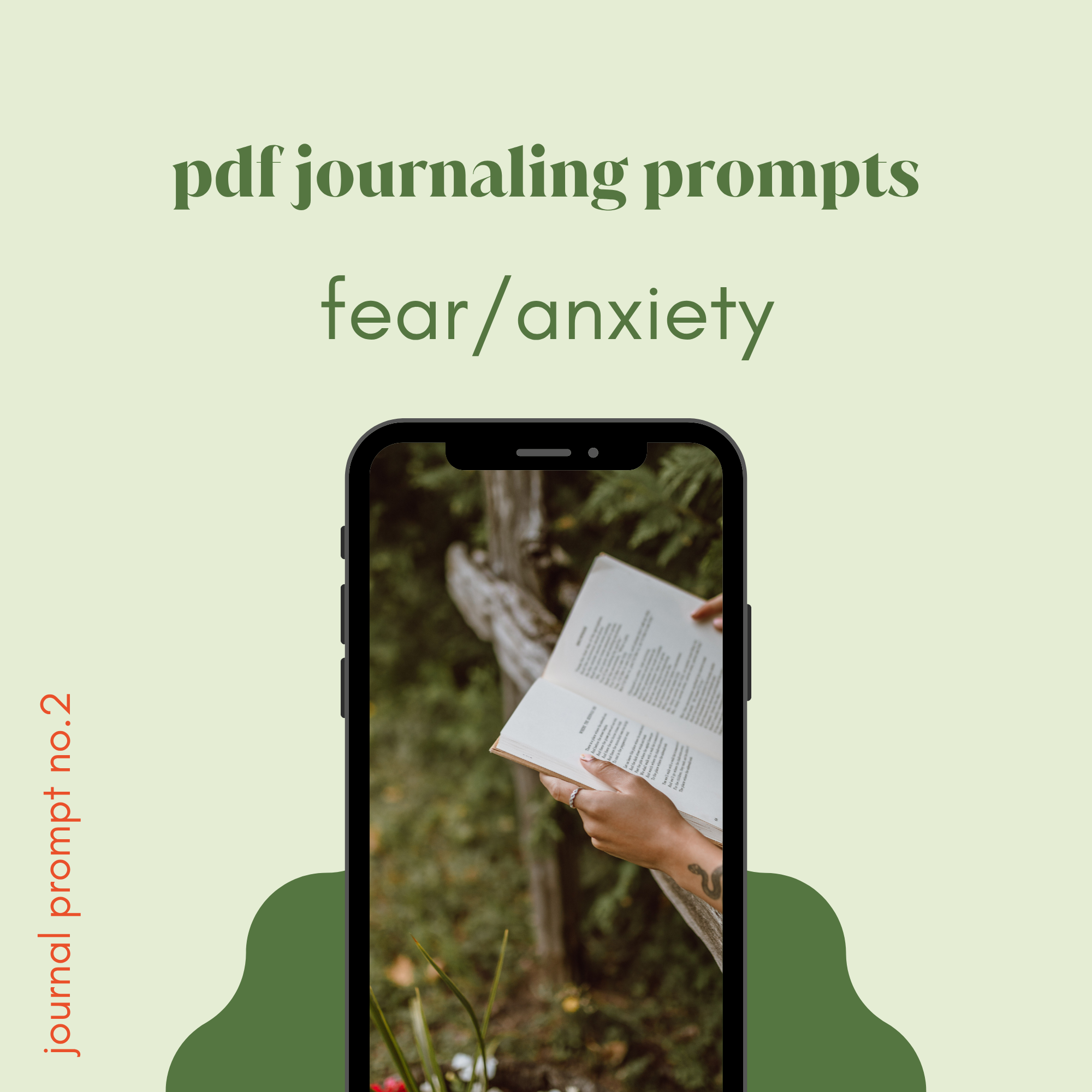 DIGITAL DOWNLOADABLE PDF | Fear/anxiety — journal prompt no.2