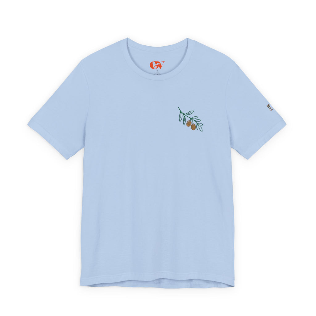 Olive Branch — unisex embroidered graphic t-shirt