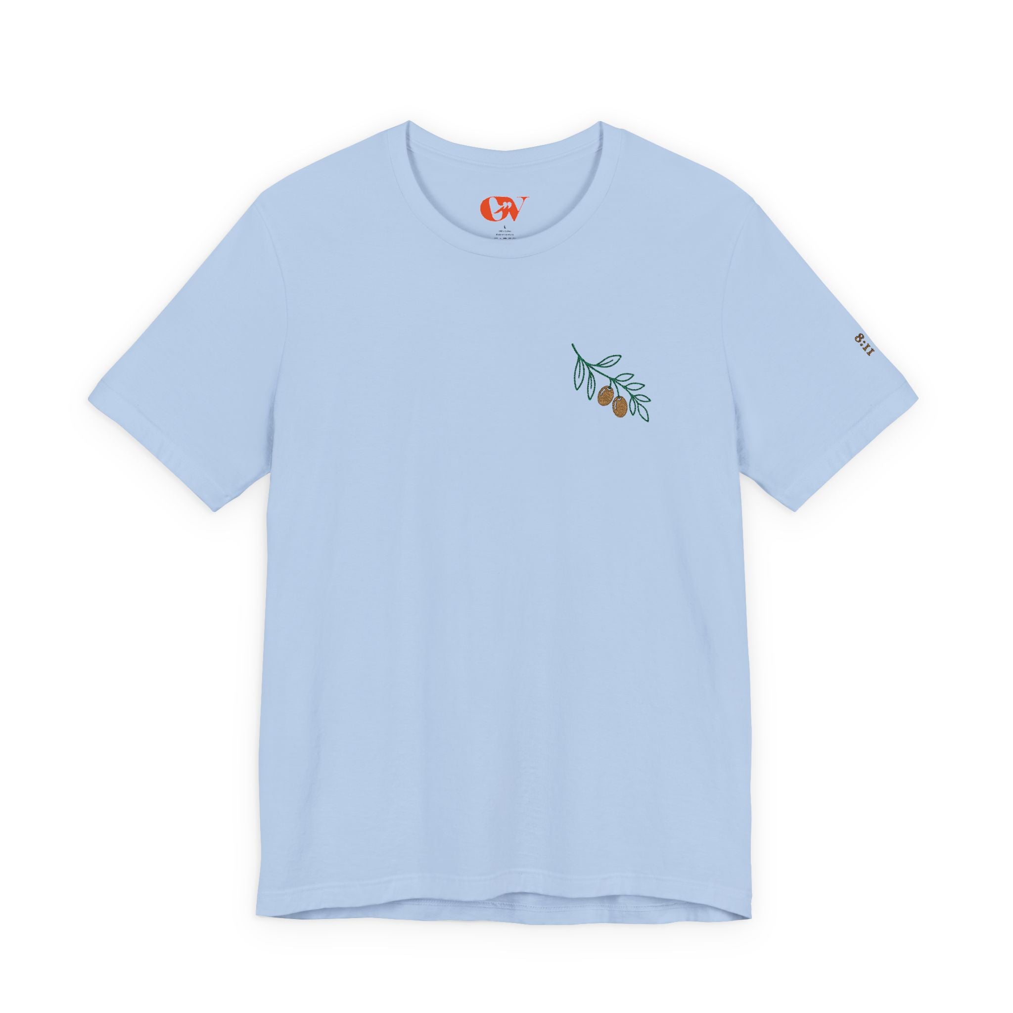 Olive Branch — unisex embroidered graphic t-shirt