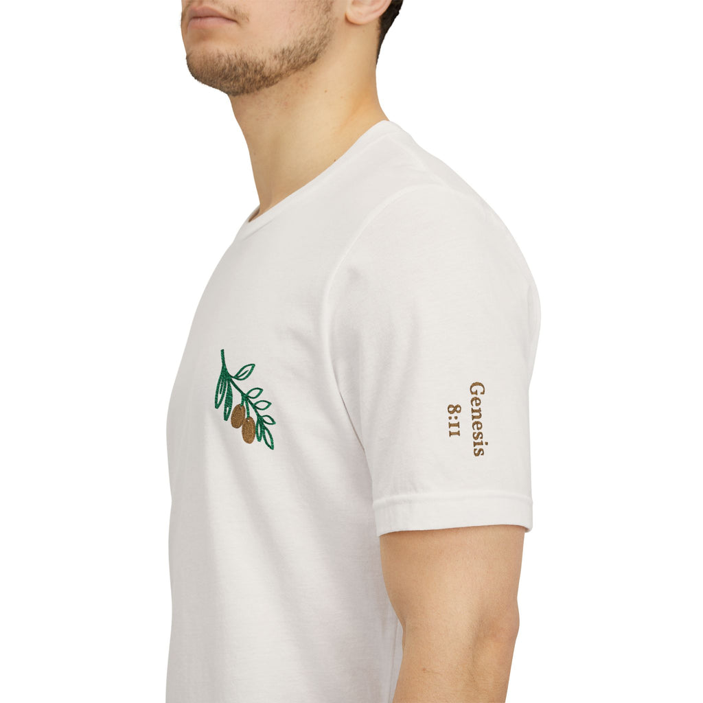 Olive Branch — unisex embroidered graphic t-shirt