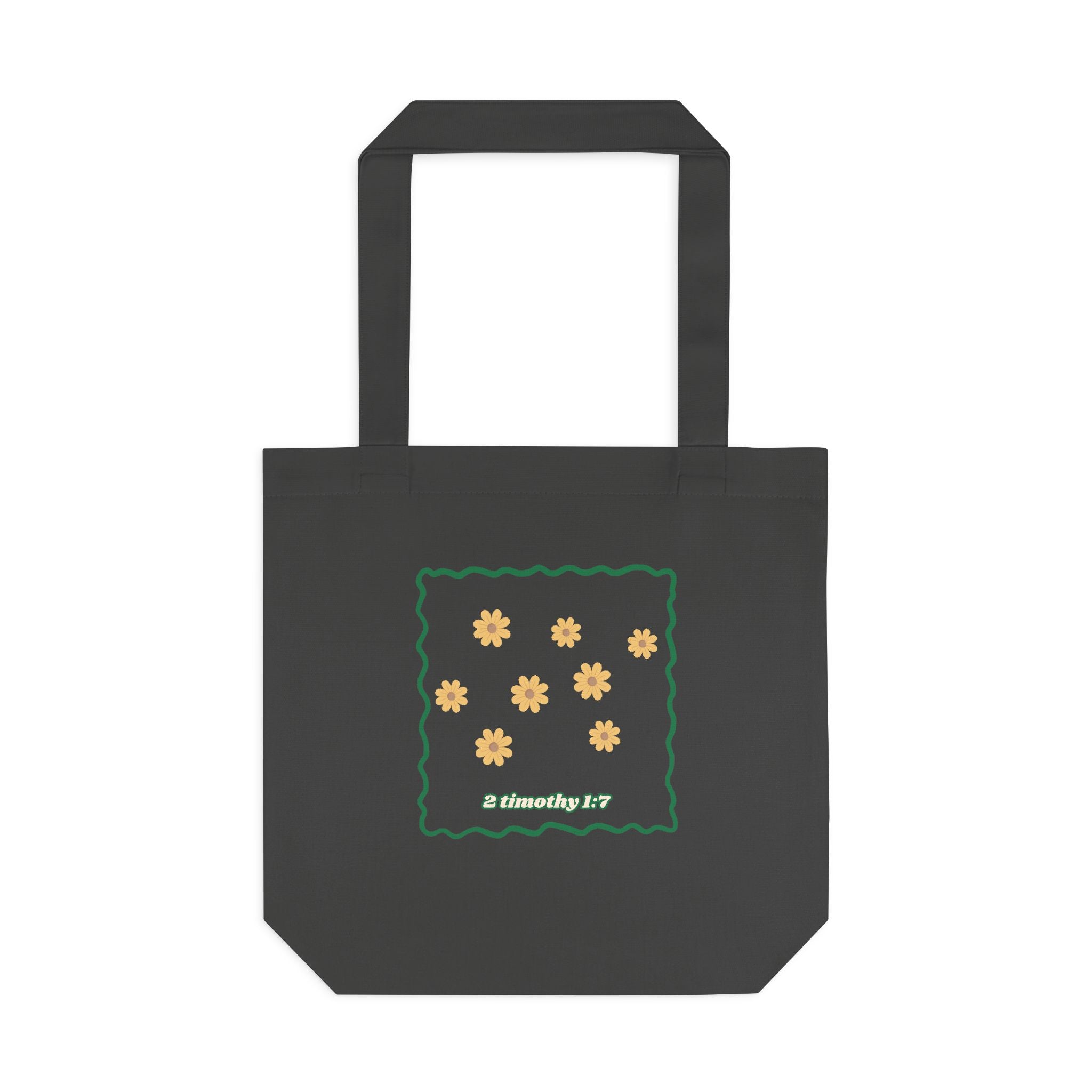 'Power, Love & Self-Control' — cotton eco tote bag, retro floral