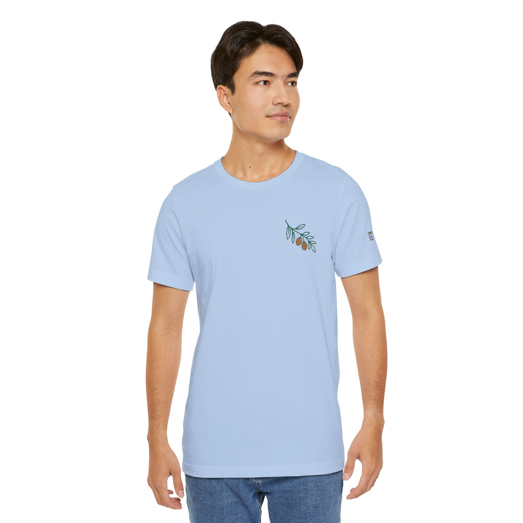 Olive Branch — unisex embroidered graphic t-shirt