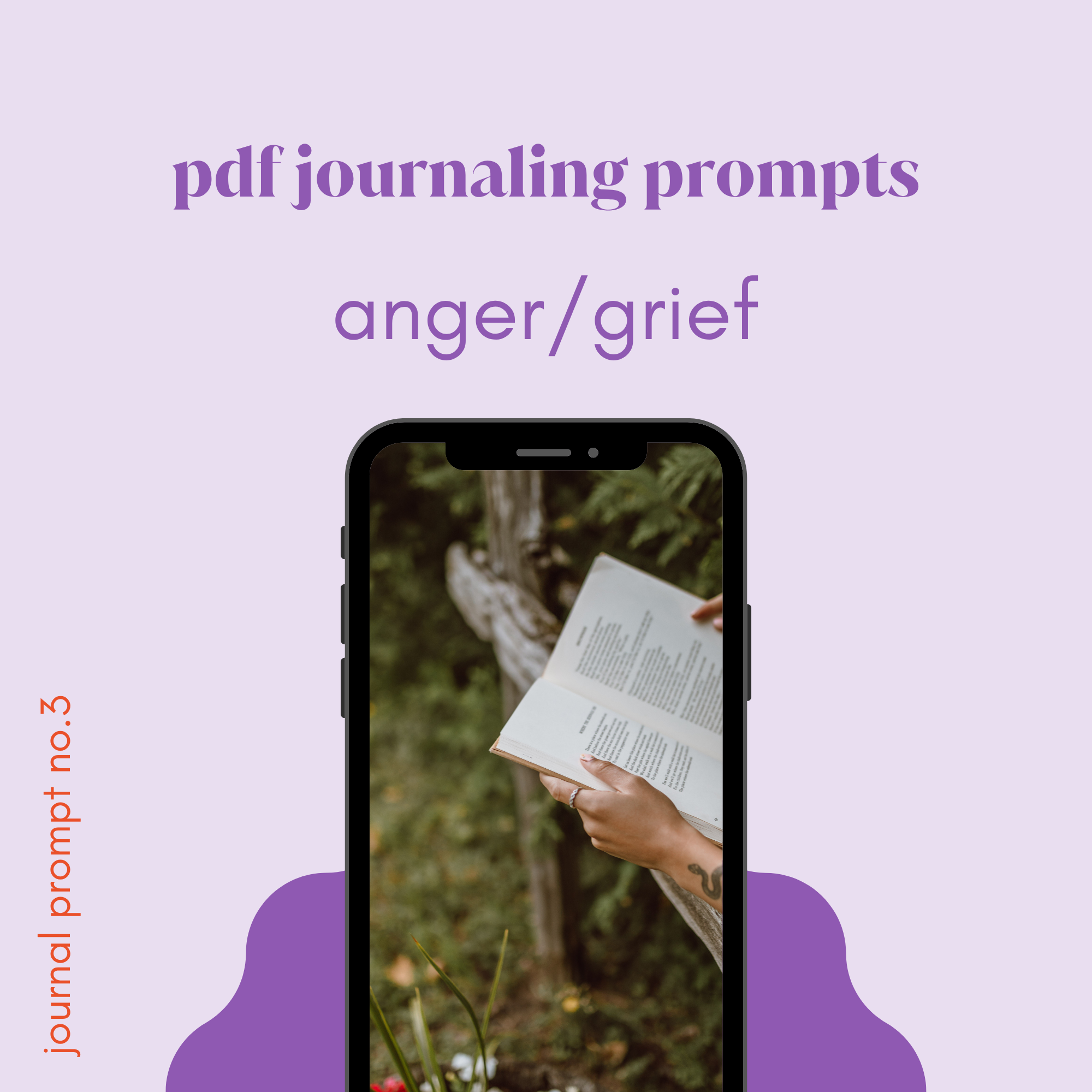 DIGITAL DOWNLOADABLE PDF | Anger/grief — journal prompt no.3