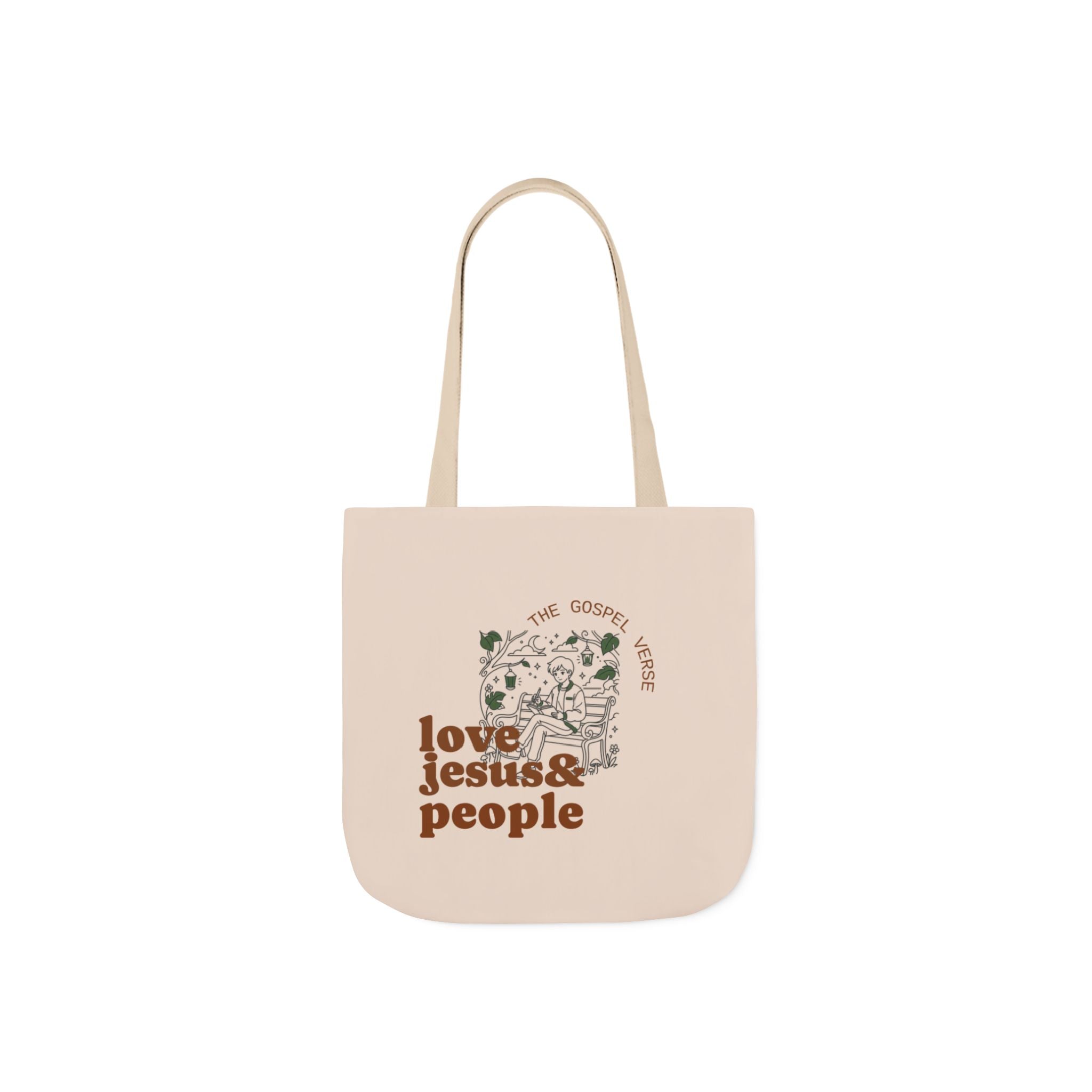 'Love Jesus & People' —  canvas tote, market bag