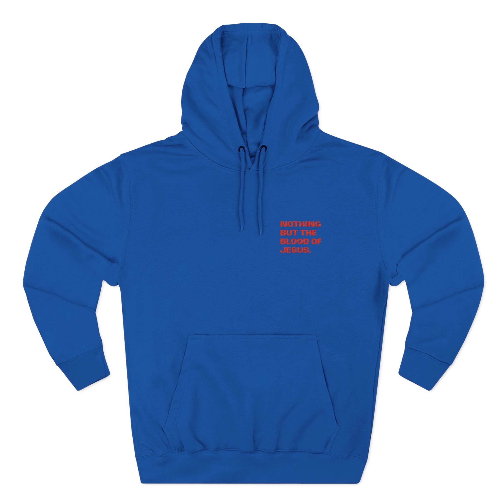 'Nothing But The Blood' — unisex embroidered pullover hoodie
