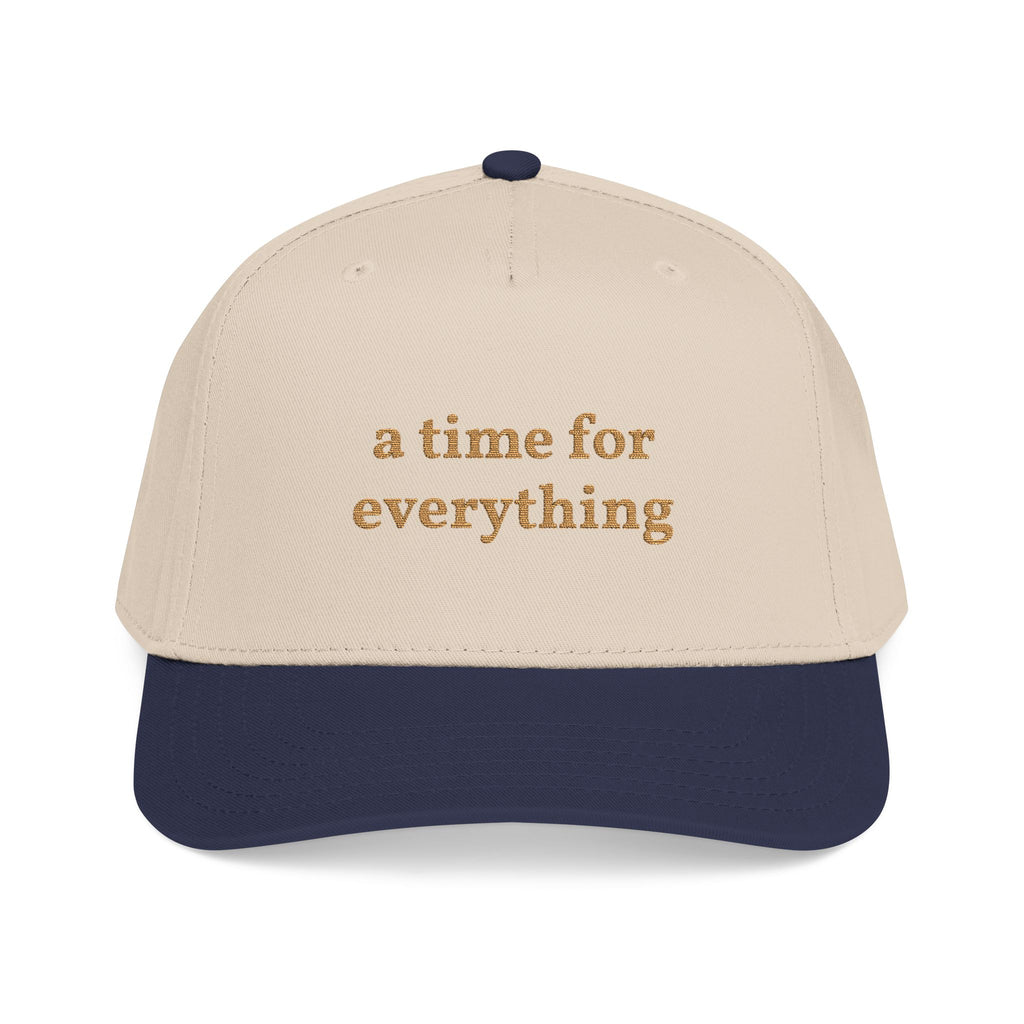'A time for everything' — unisex embroidered mid profile baseball cap