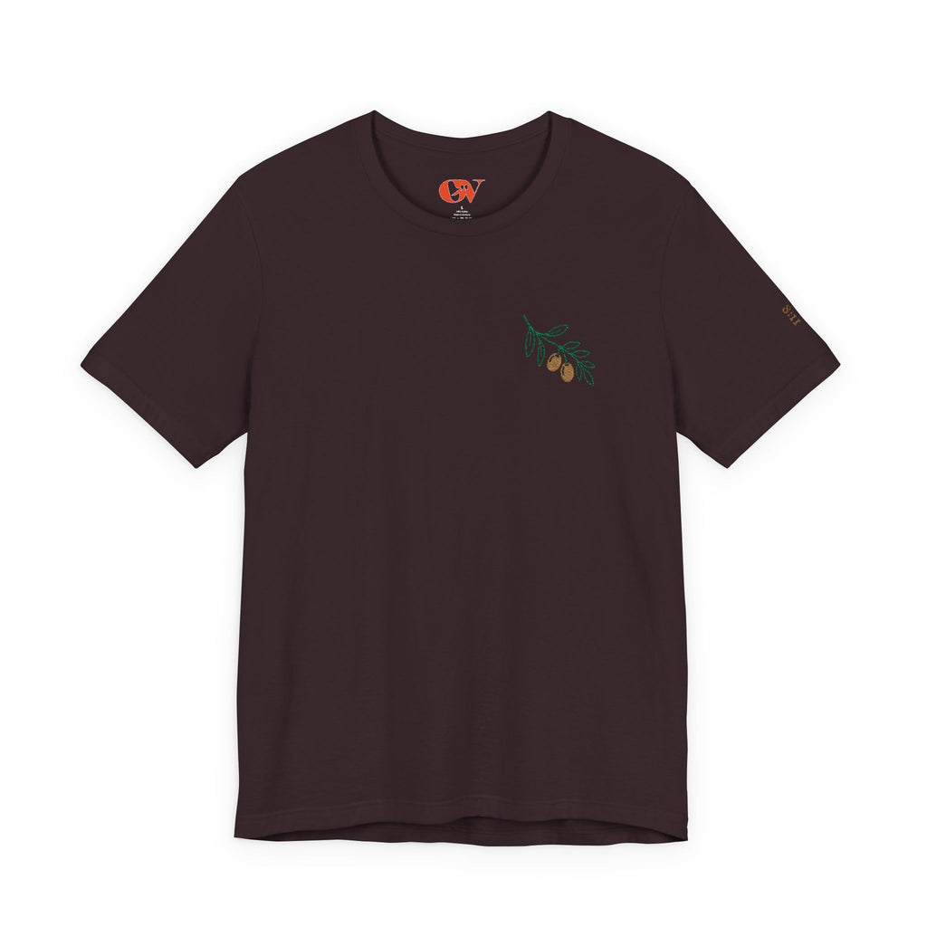 Olive Branch — unisex embroidered graphic t-shirt