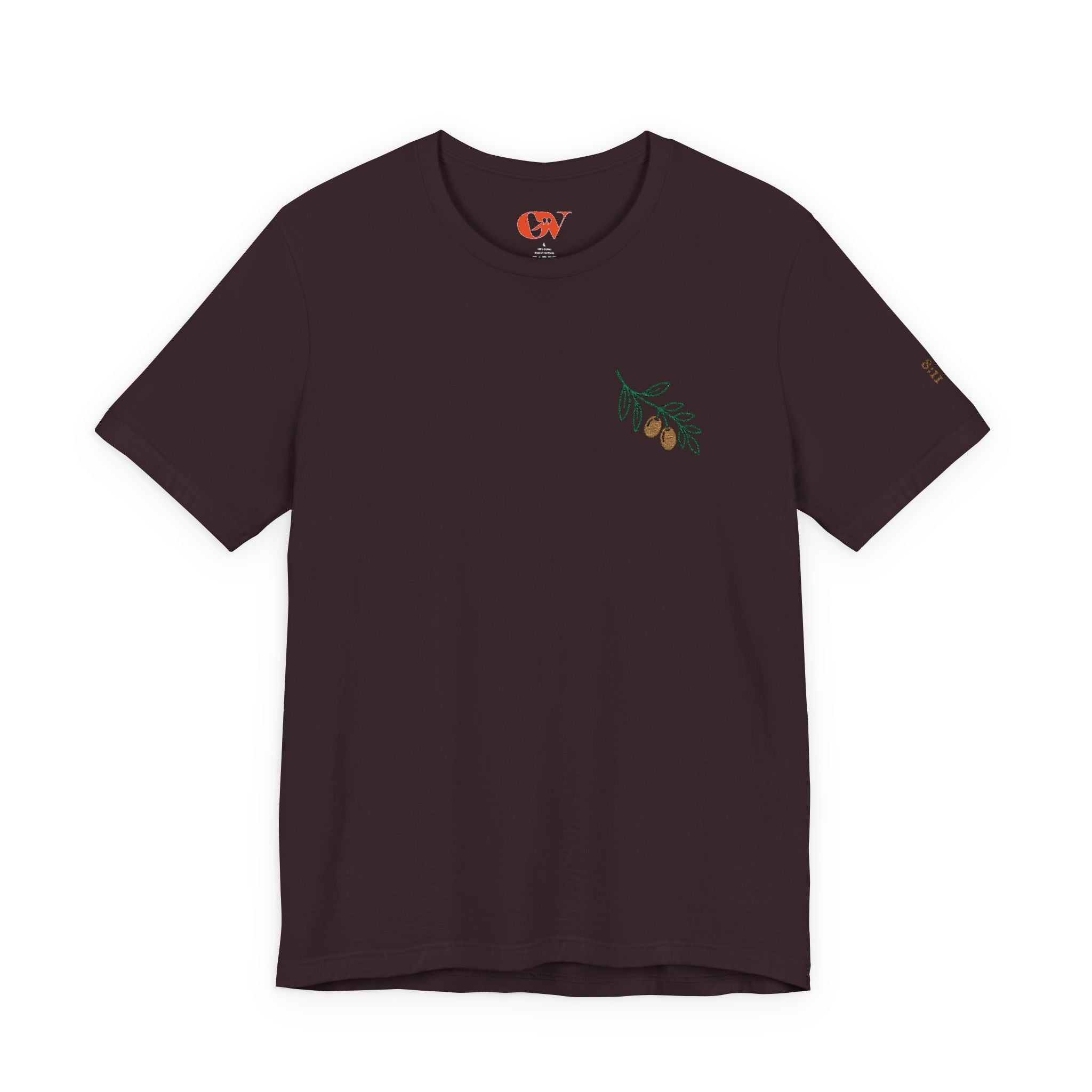 Olive Branch — unisex embroidered graphic t-shirt