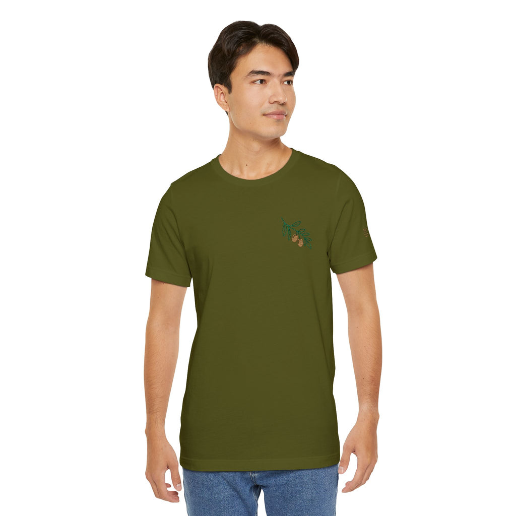 Olive Branch — unisex embroidered graphic t-shirt