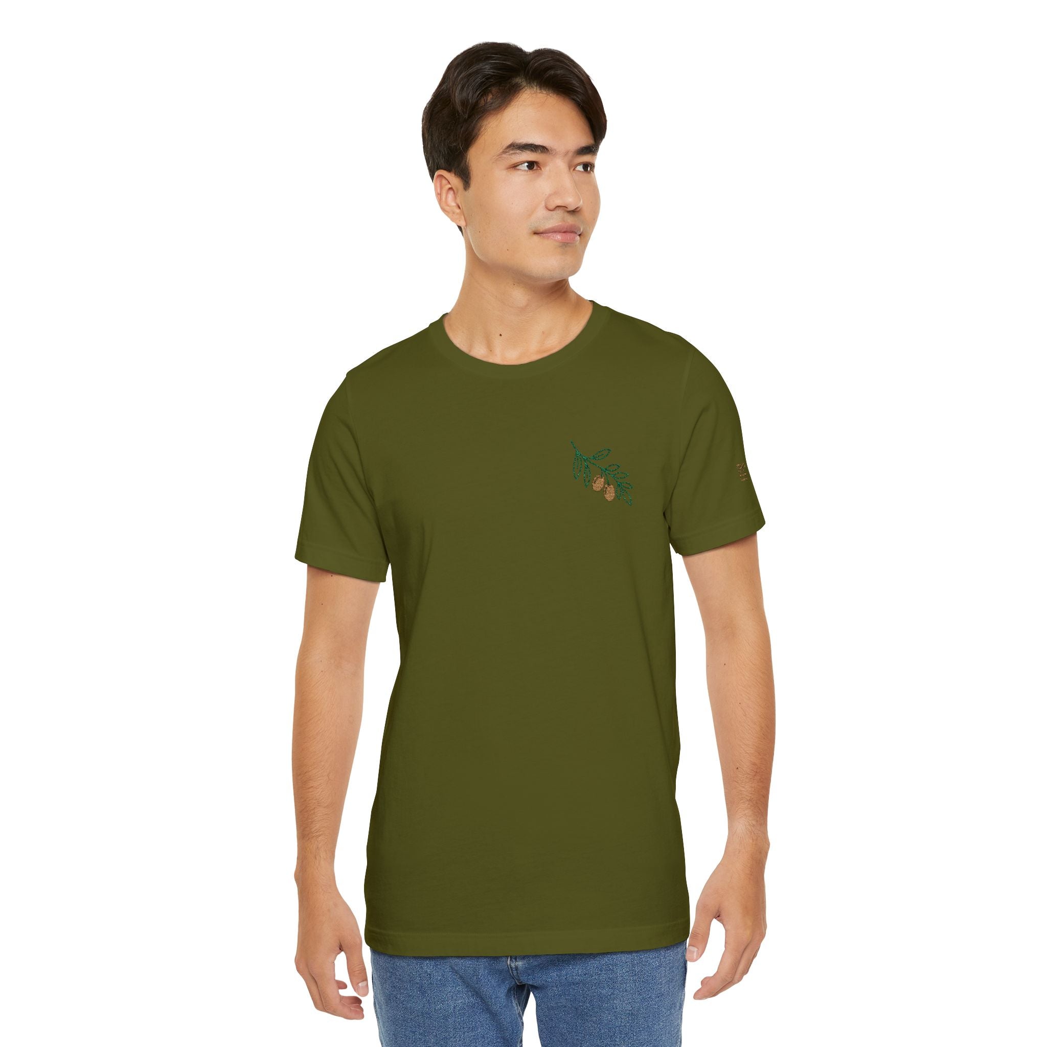Olive Branch — unisex embroidered graphic t-shirt