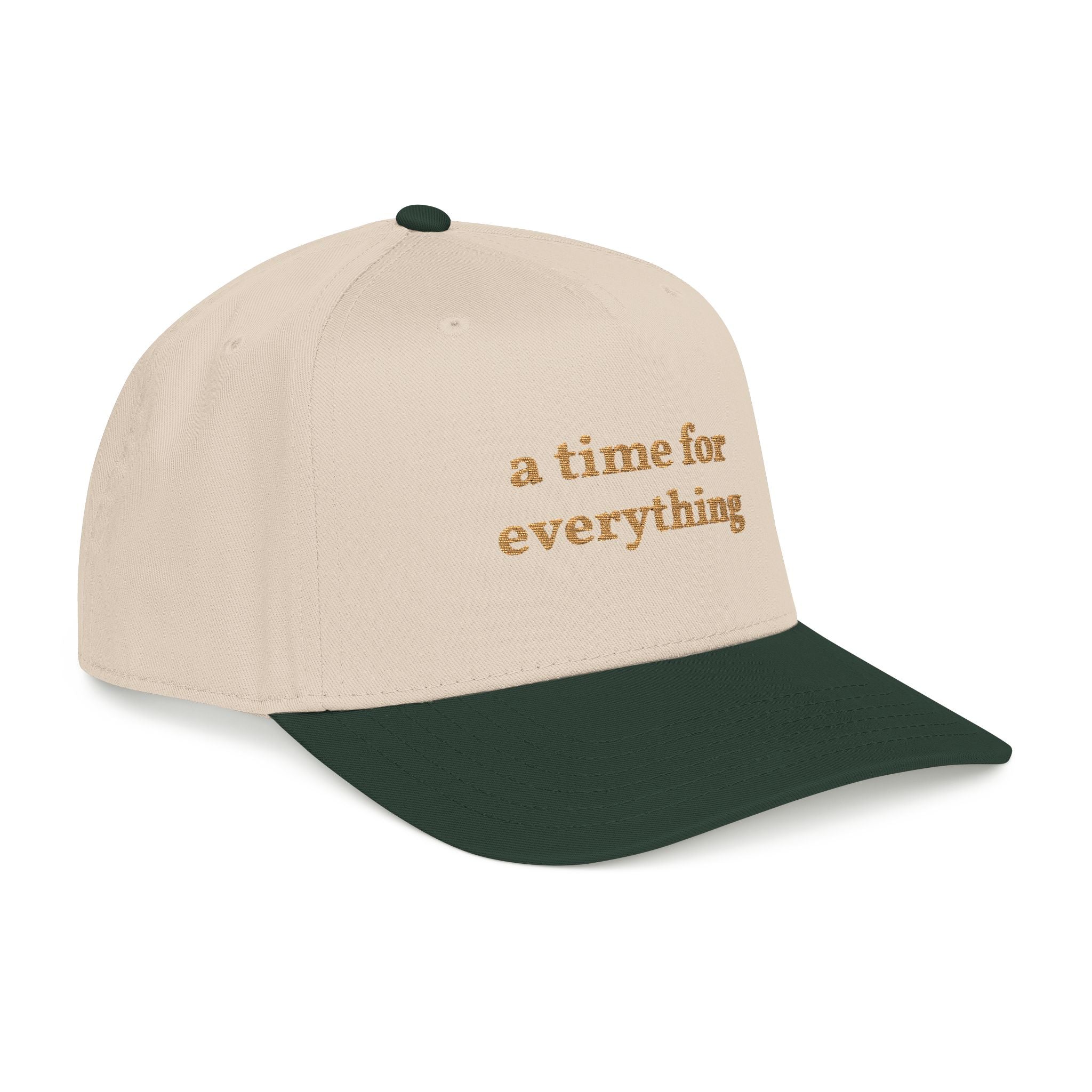 'A time for everything' — unisex embroidered mid profile baseball cap