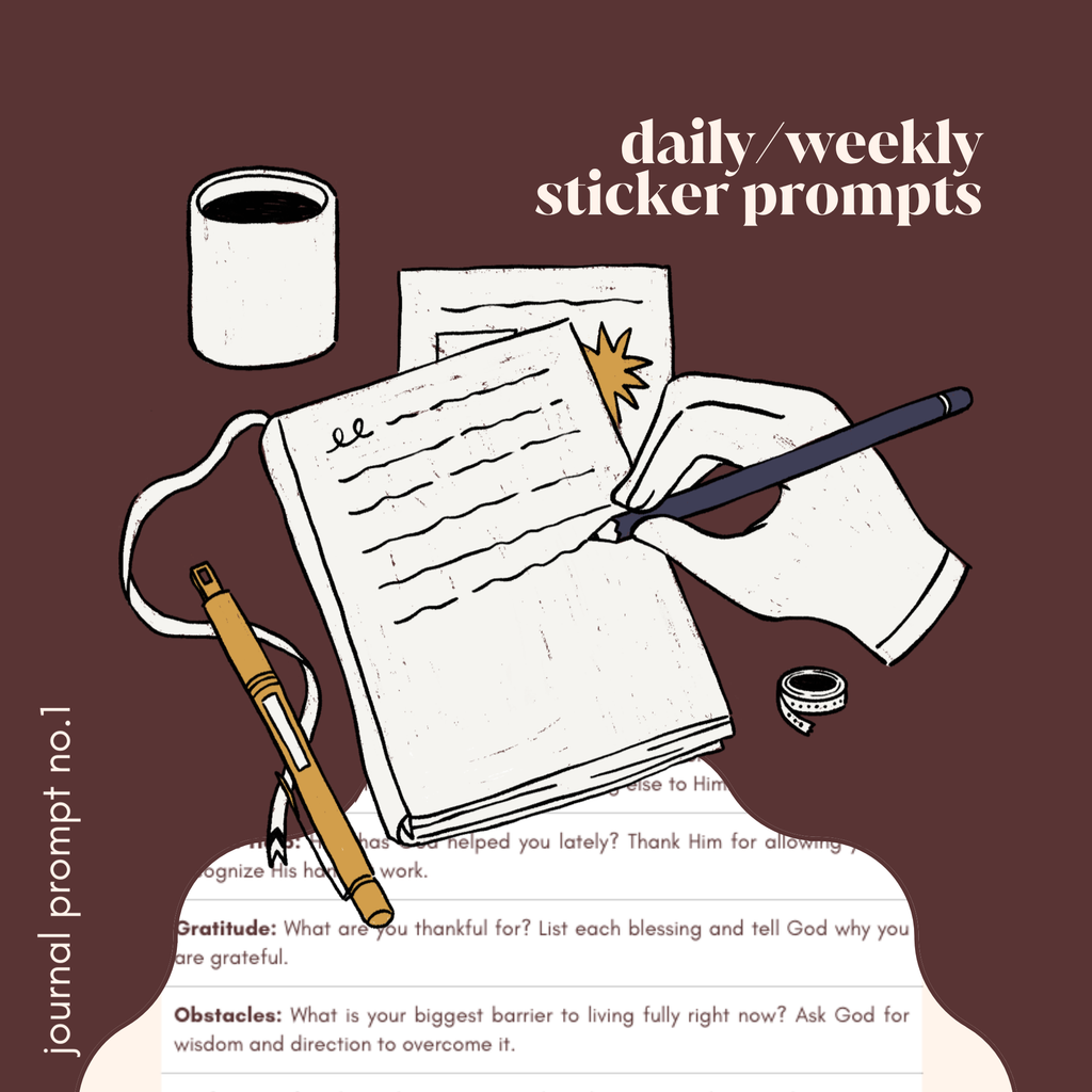 Daily/weekly - journal prompt stickers no.1