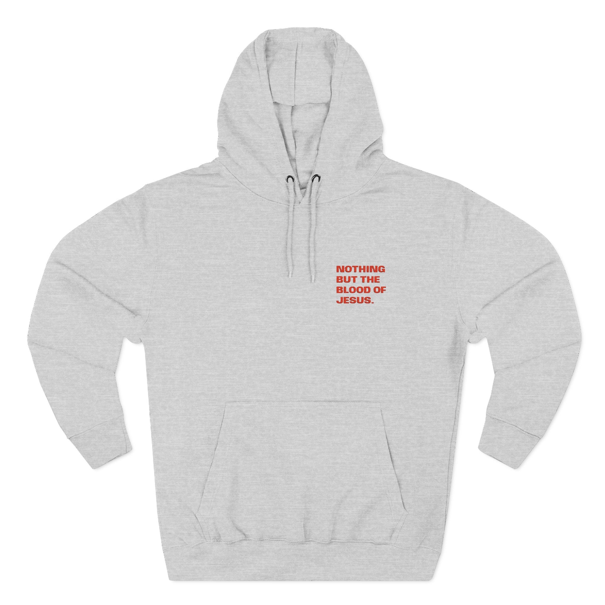 'Nothing But The Blood' — unisex embroidered pullover hoodie