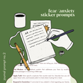Fear/anxiety - journal prompt stickers no.2