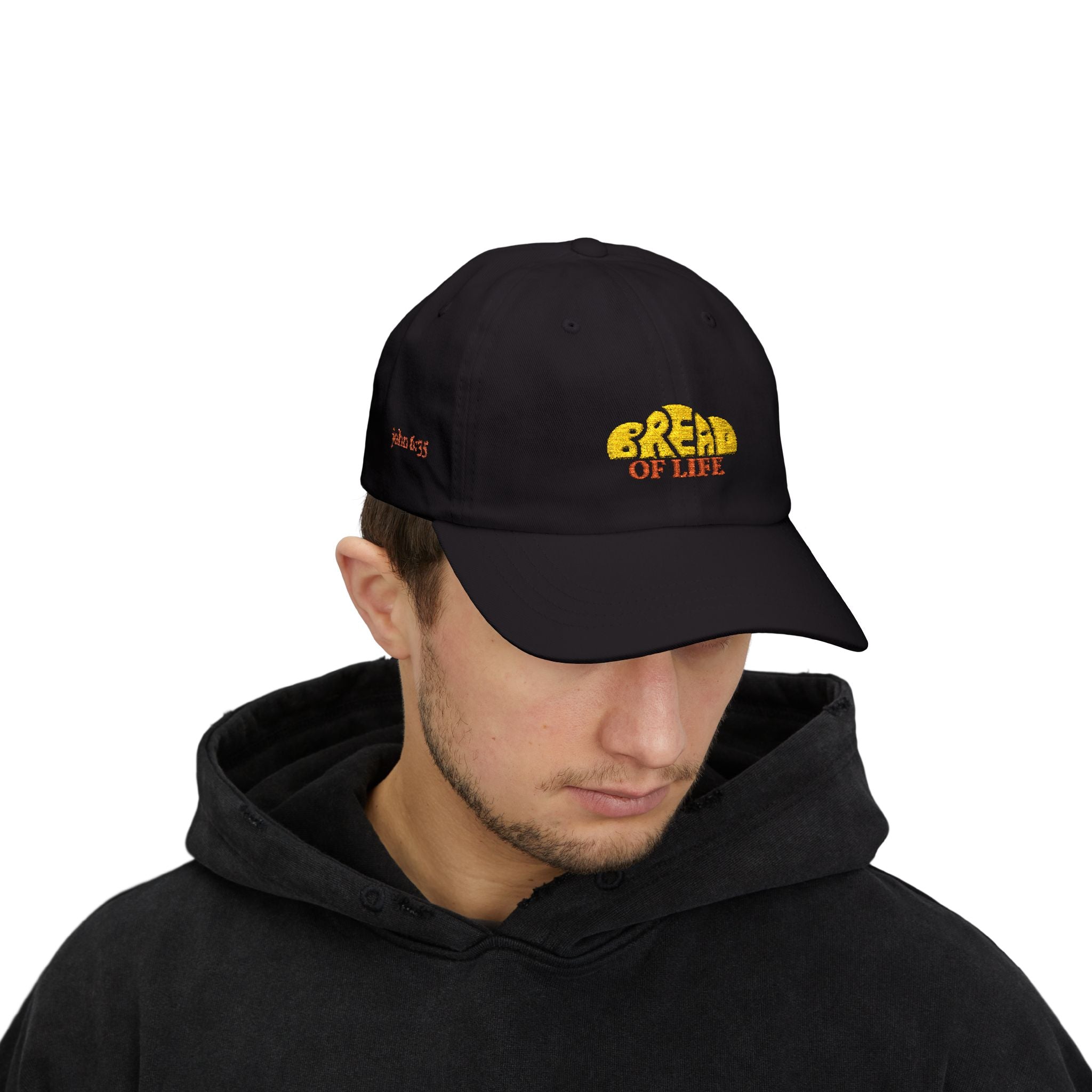 'Bread of Life' — unisex embroidered white baseball hat dad cap