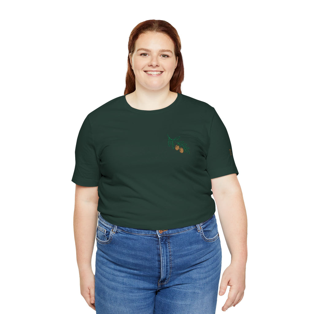 Olive Branch — unisex embroidered graphic t-shirt