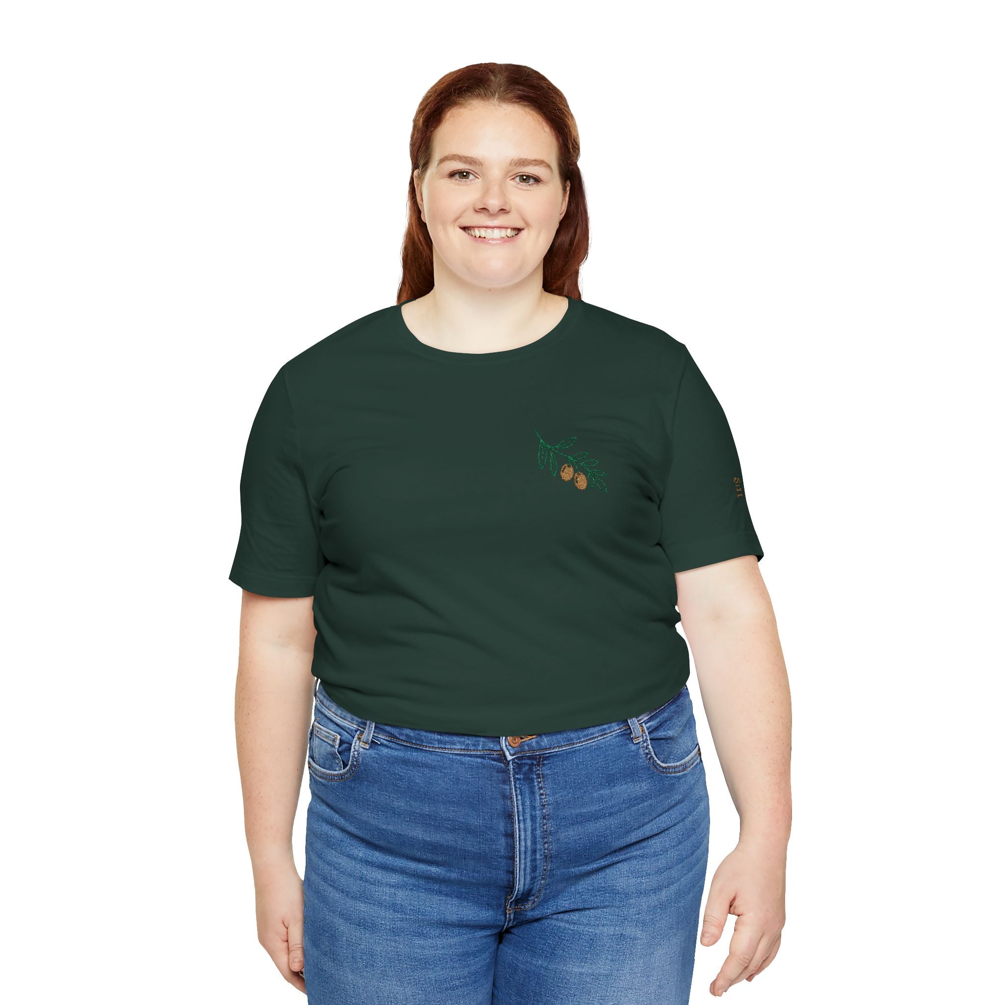 Olive Branch — unisex embroidered graphic t-shirt