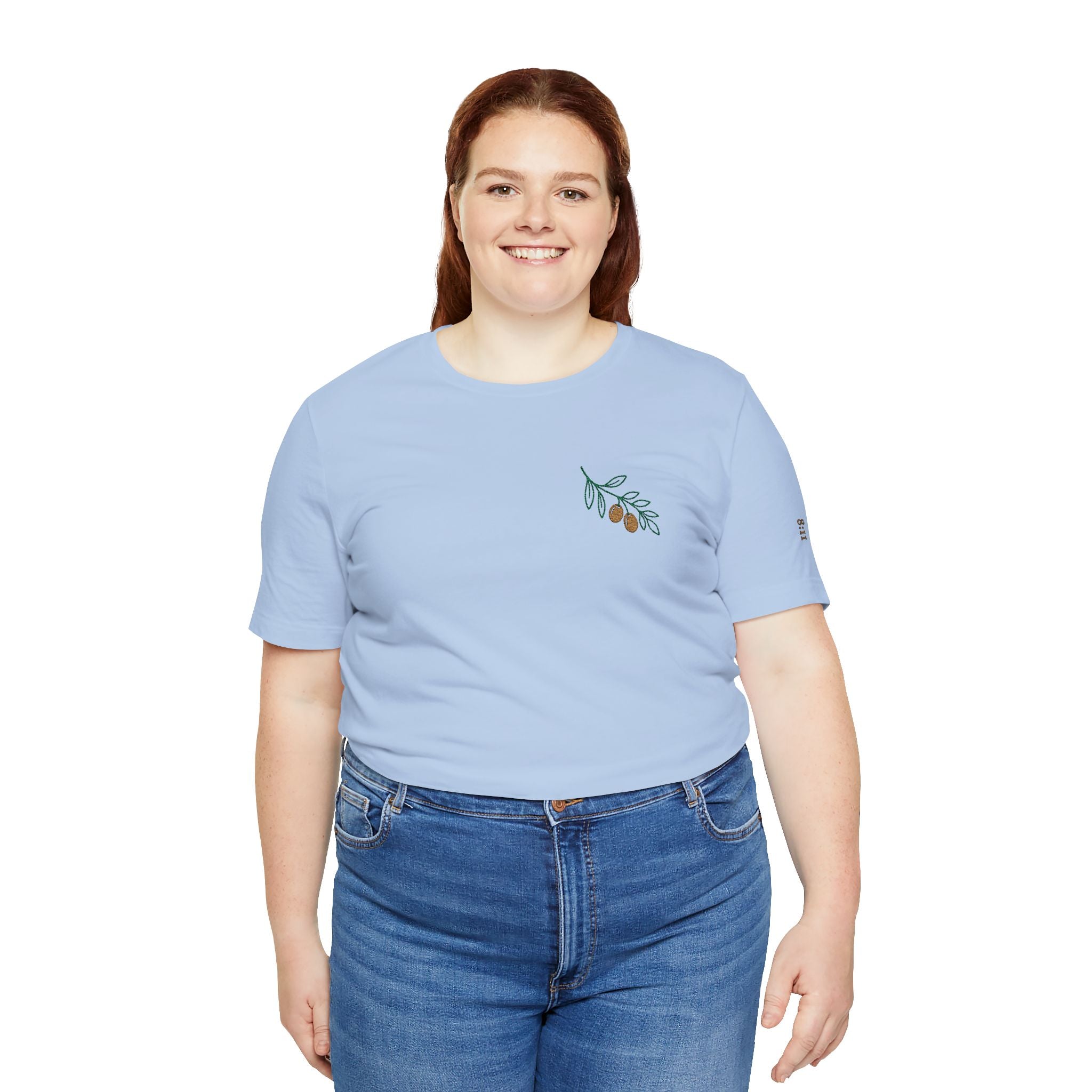 Olive Branch — unisex embroidered graphic t-shirt