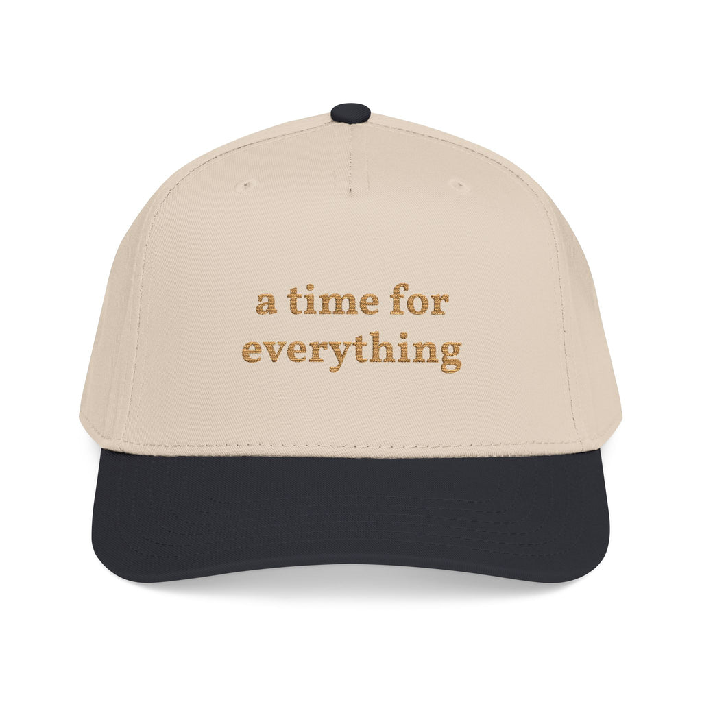 'A time for everything' — unisex embroidered mid profile baseball cap