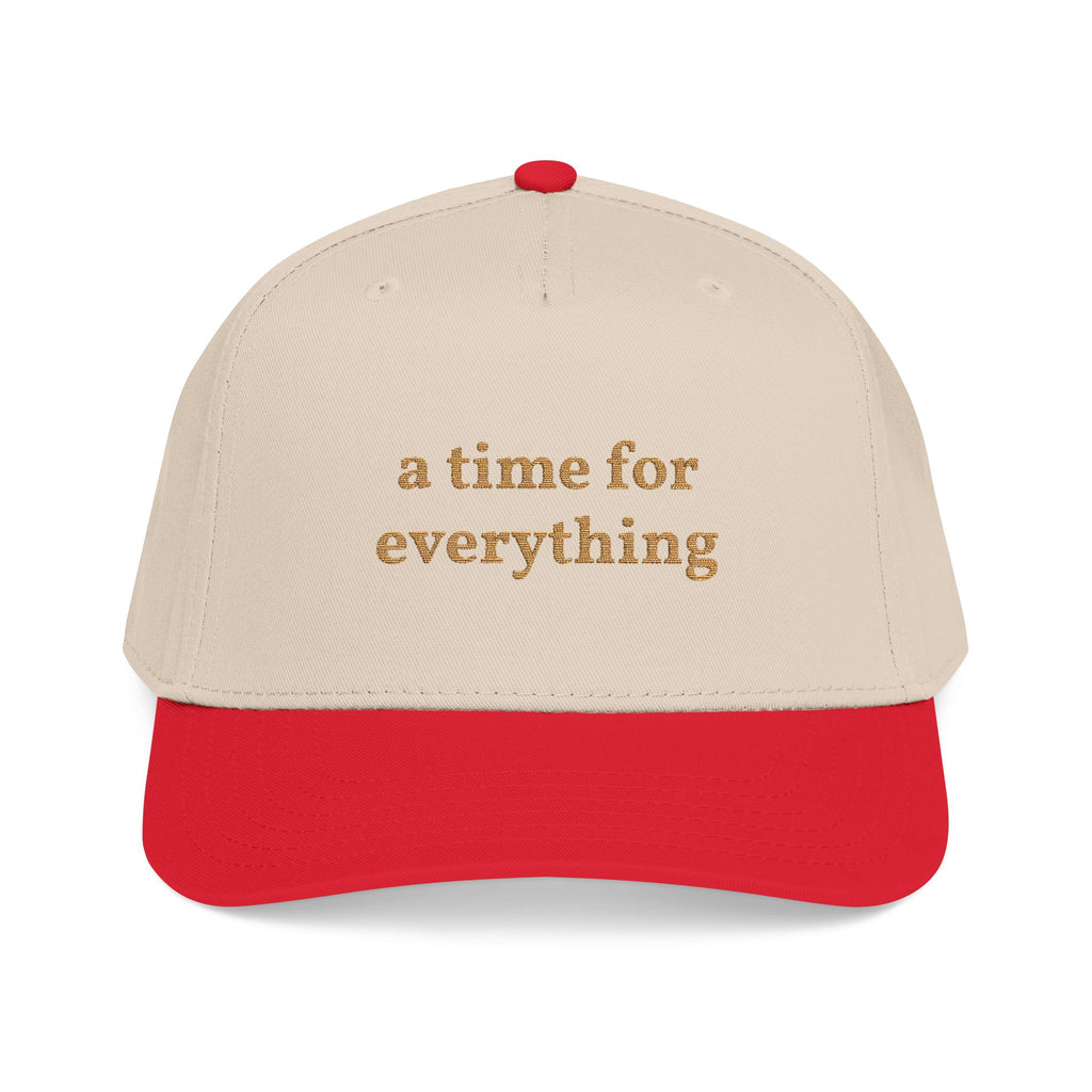 'A time for everything' — unisex embroidered mid profile baseball cap