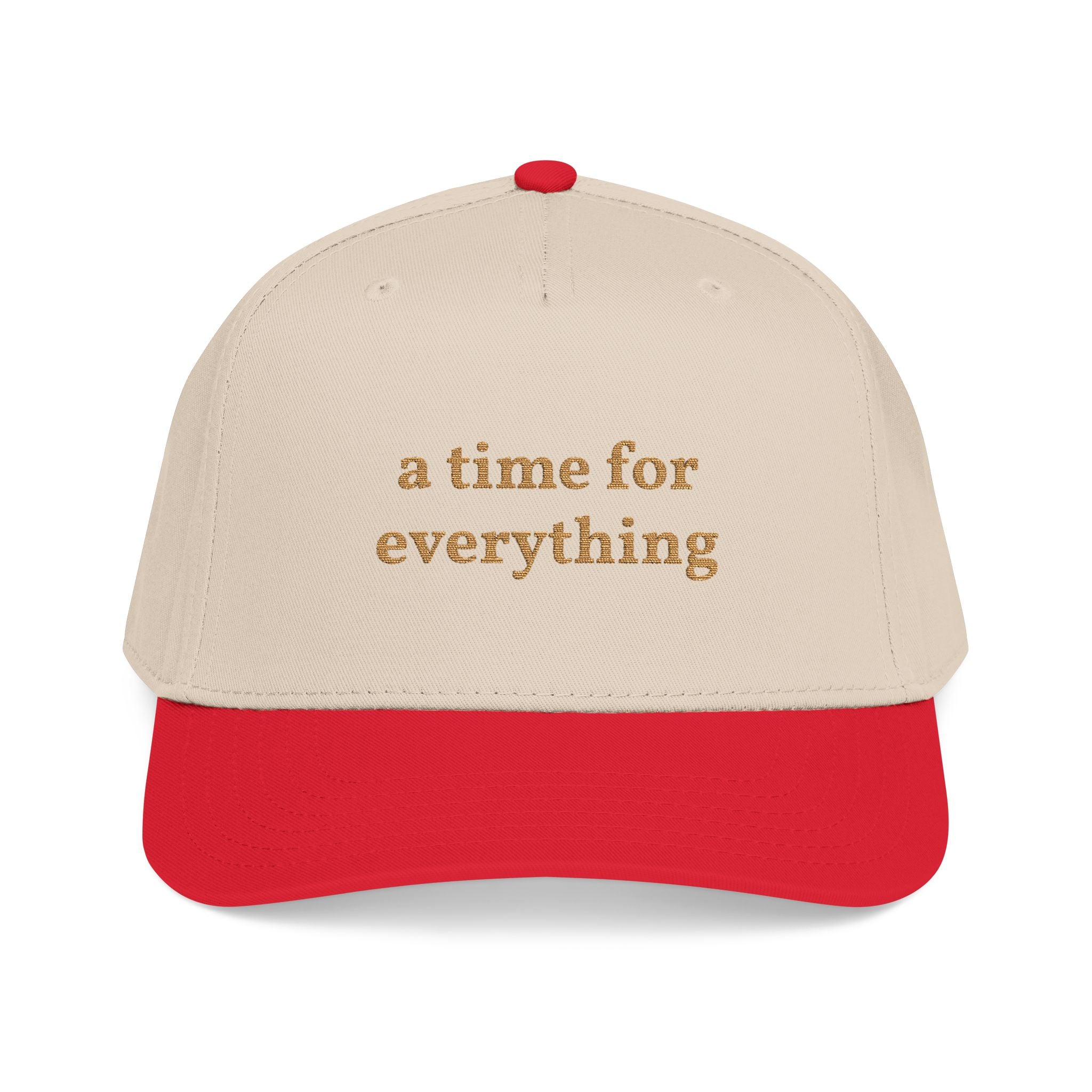 'A time for everything' — unisex embroidered mid profile baseball cap