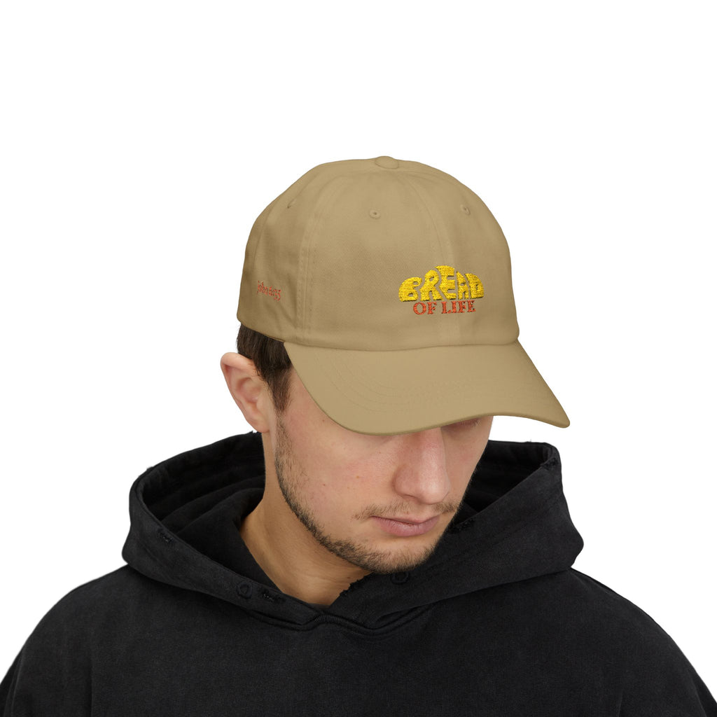 'Bread of Life' — unisex embroidered white baseball hat dad cap