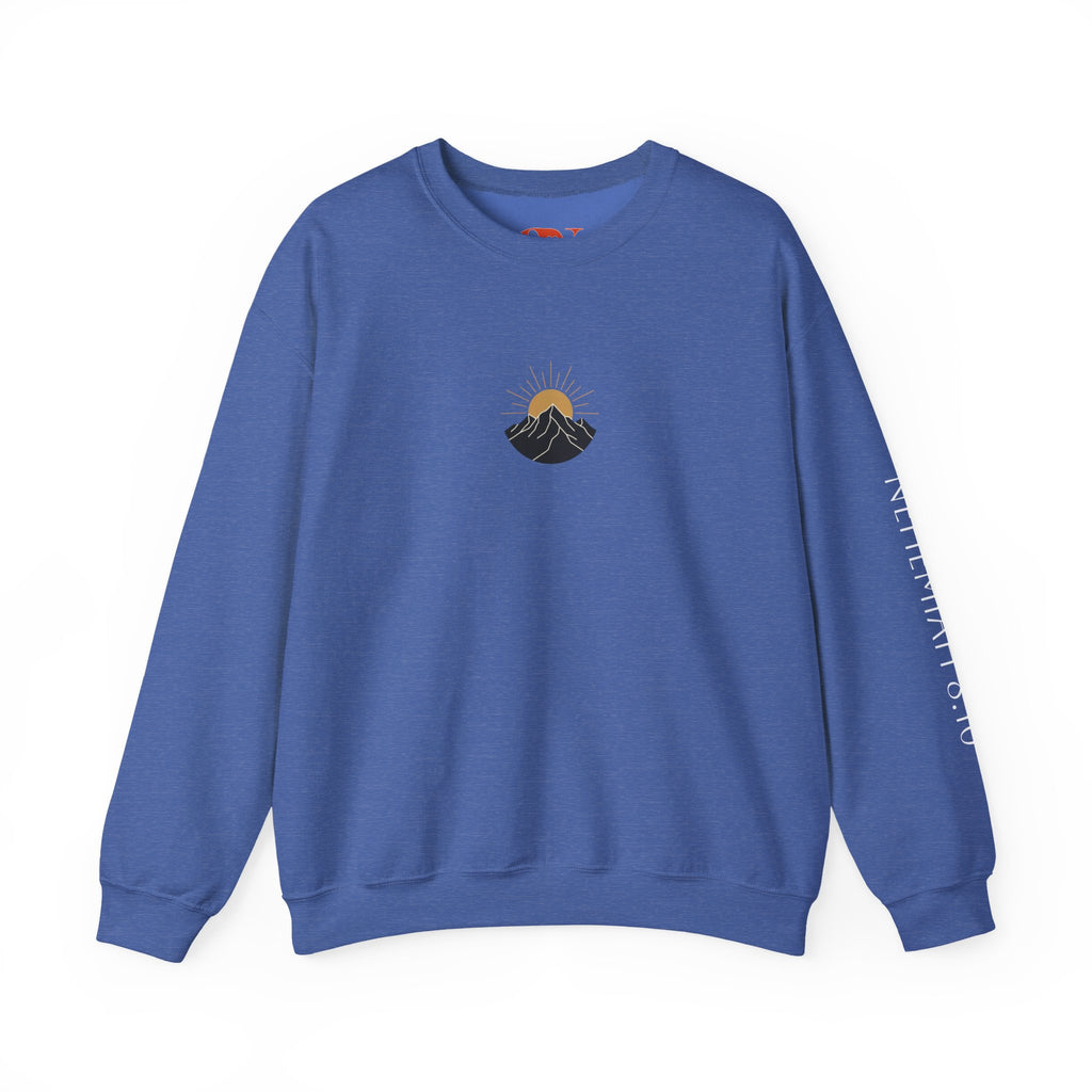 'The Joy of the Lord Is My Strength' — unisex printed crewneck sweatshirt