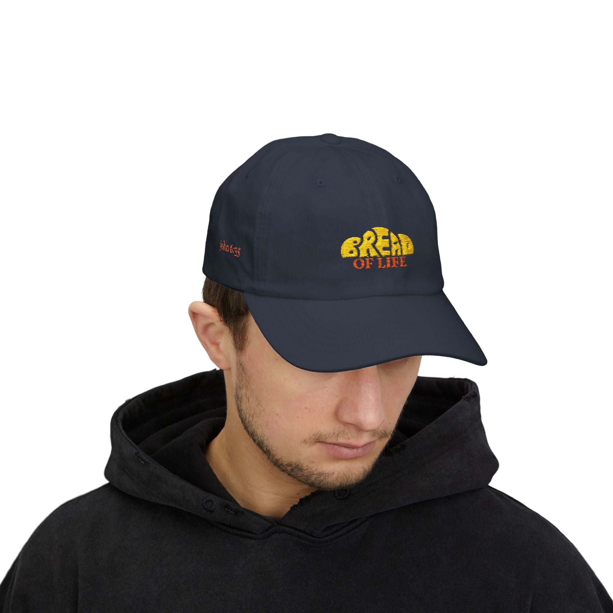 'Bread of Life' — unisex embroidered white baseball hat dad cap