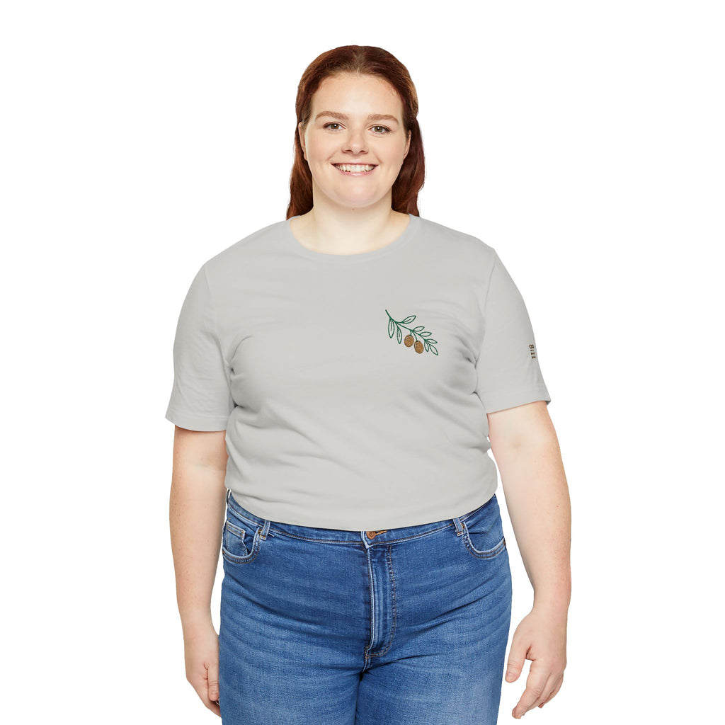 Olive Branch — unisex embroidered graphic t-shirt