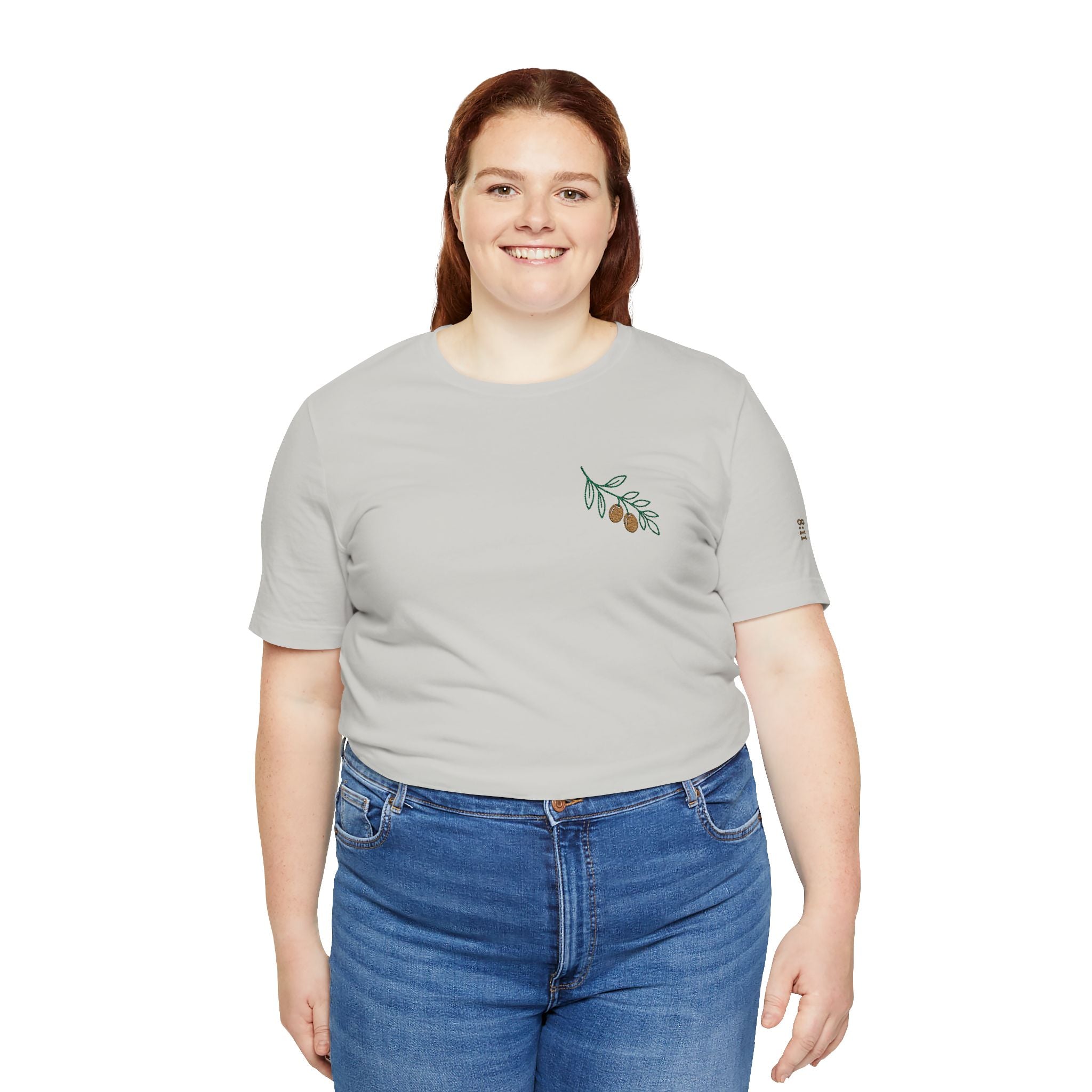 Olive Branch — unisex embroidered graphic t-shirt