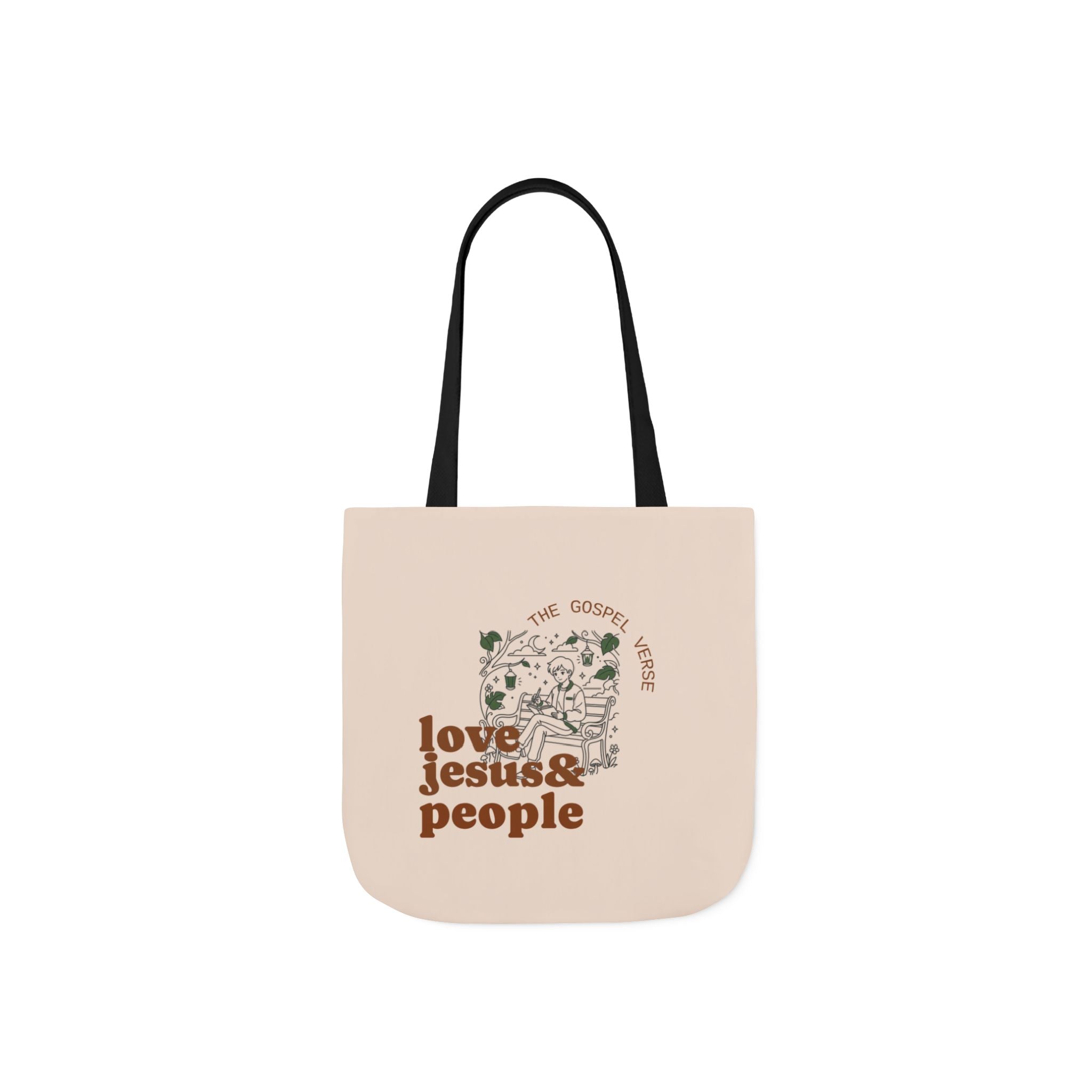 'Love Jesus & People' —  canvas tote, market bag
