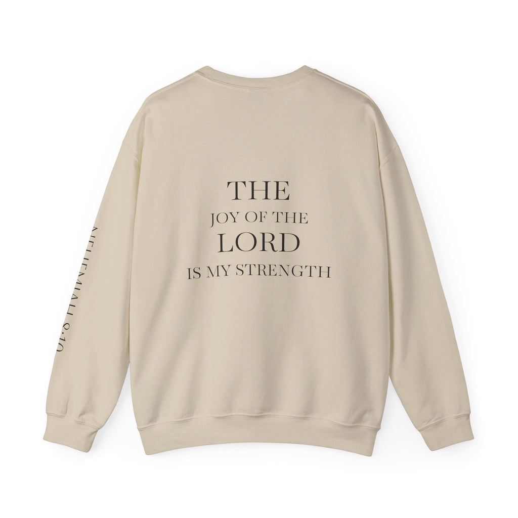 'The Joy of the Lord Is My Strength' — unisex printed crewneck sweatshirt