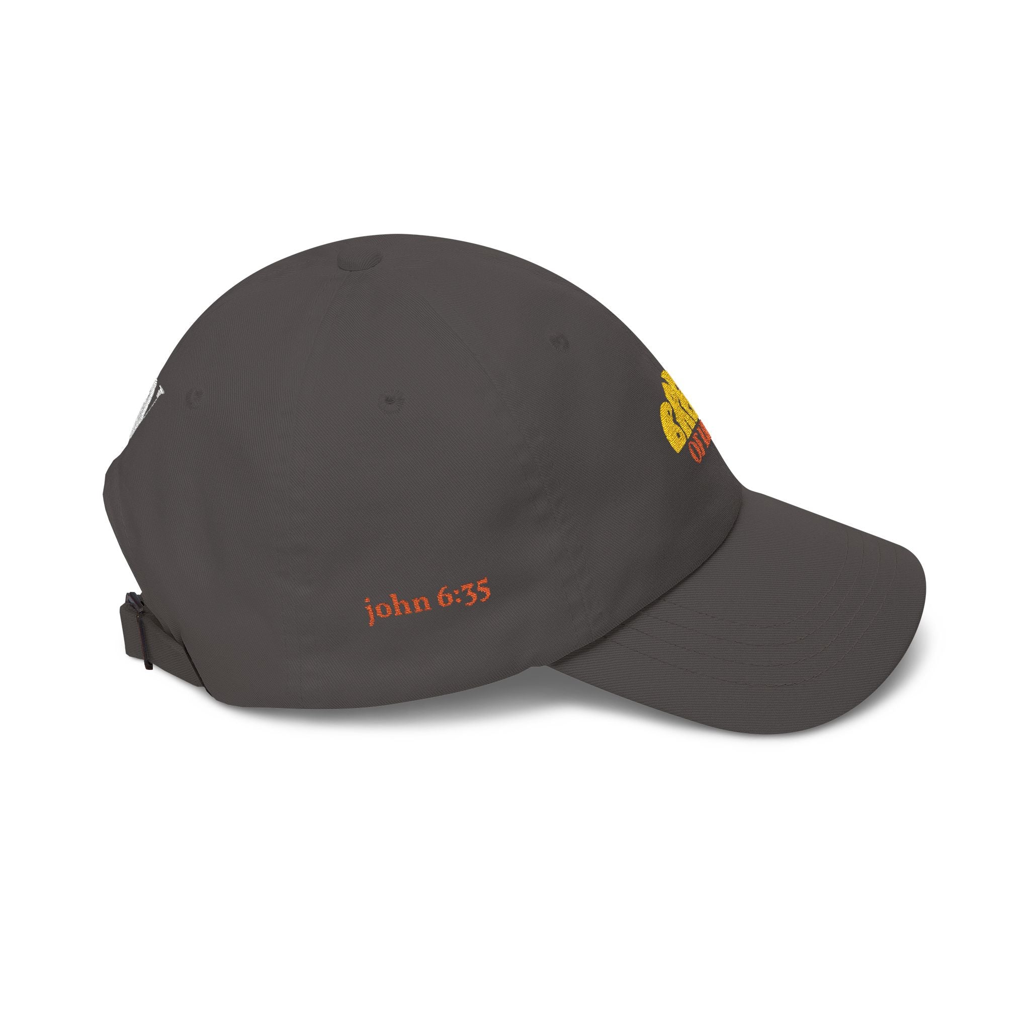 'Bread of Life' — unisex embroidered white baseball hat dad cap