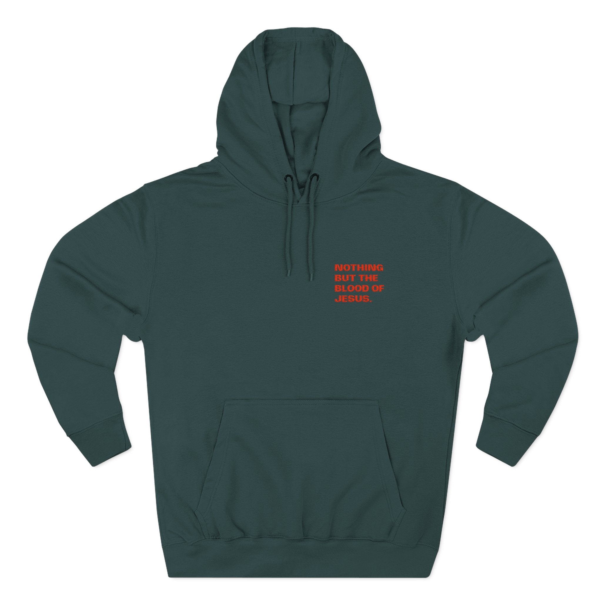 'Nothing But The Blood' — unisex embroidered pullover hoodie