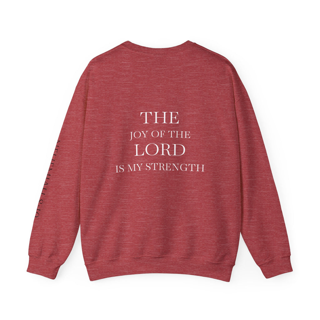 'The Joy of the Lord Is My Strength' — unisex printed crewneck sweatshirt