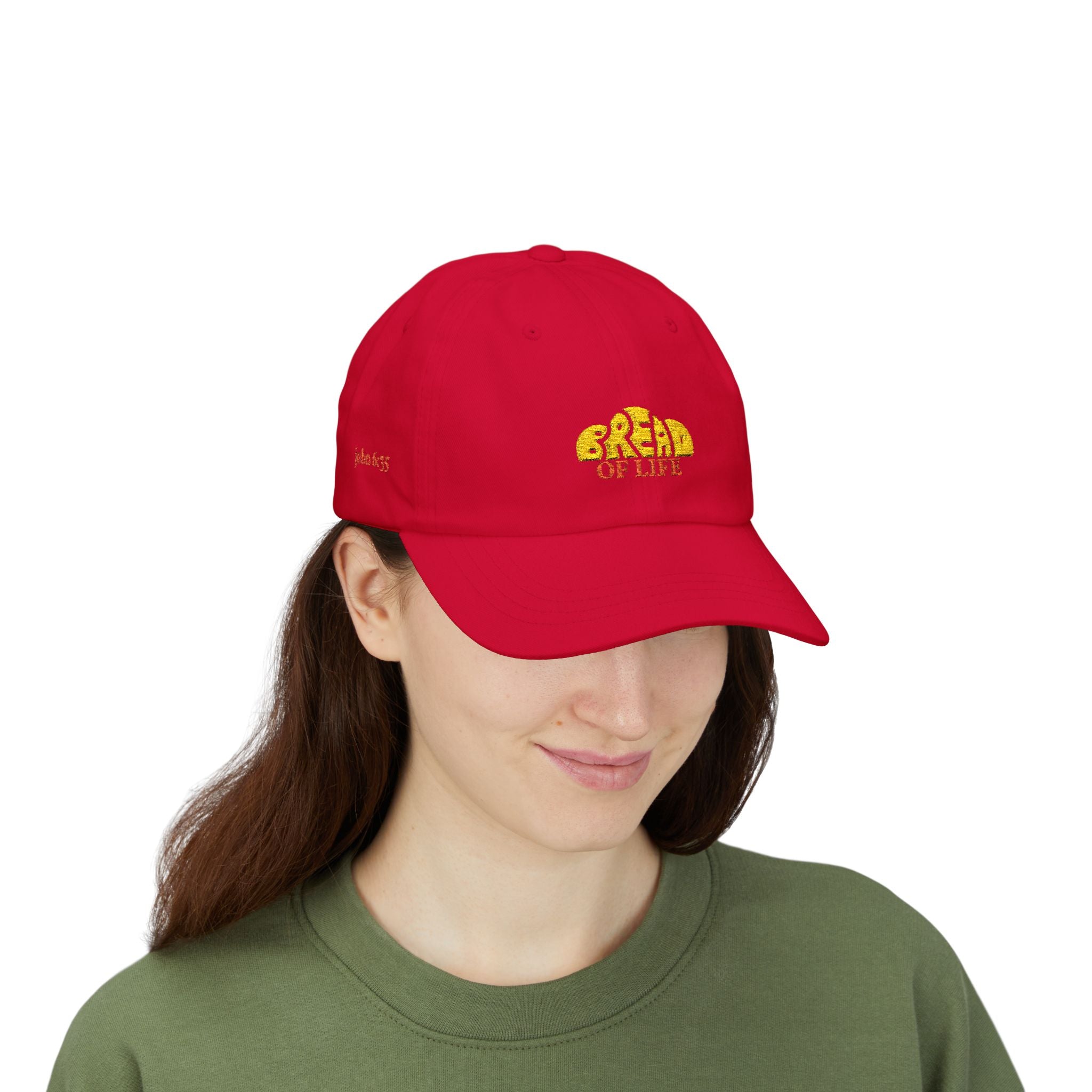'Bread of Life' — unisex embroidered white baseball hat dad cap