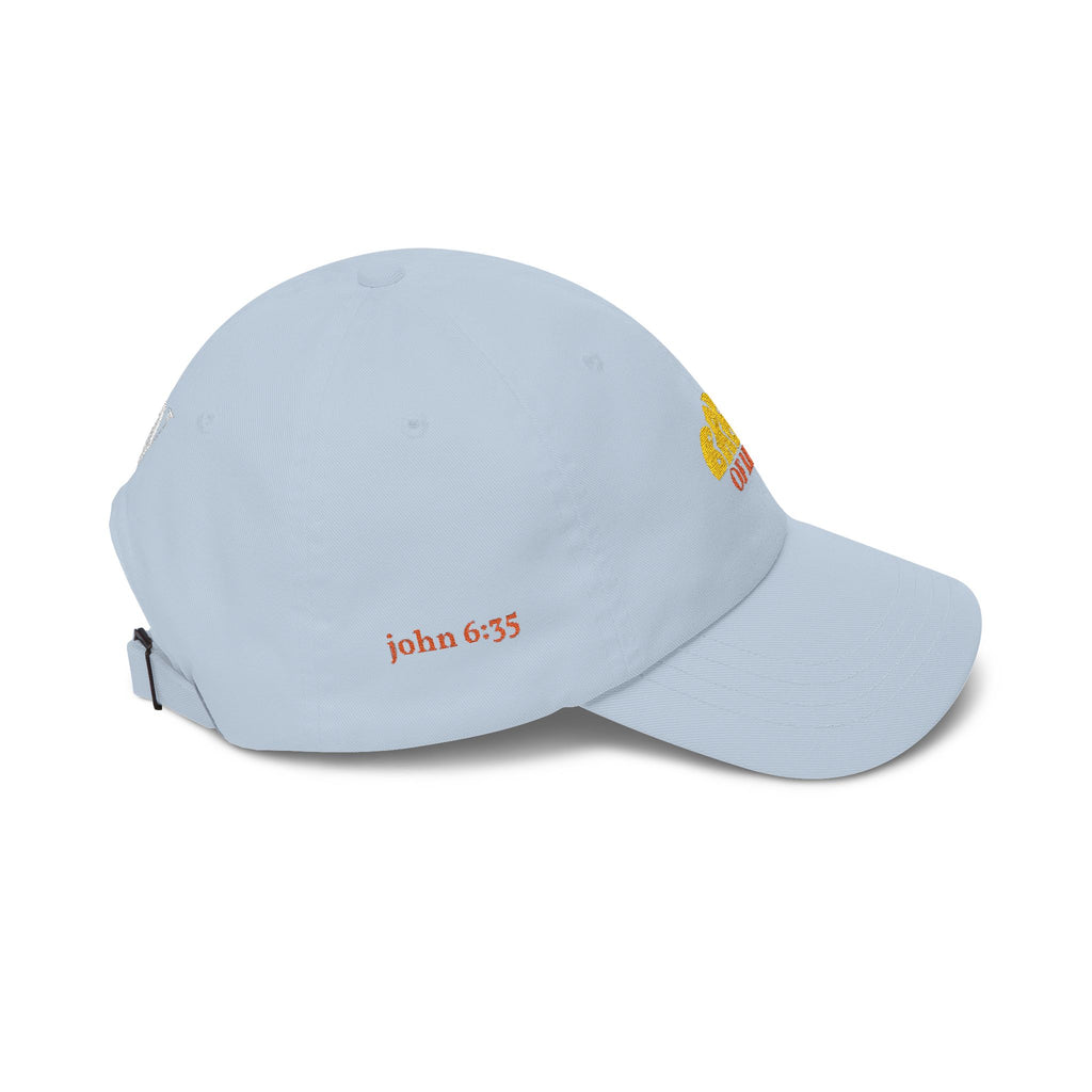 'Bread of Life' — unisex embroidered white baseball hat dad cap