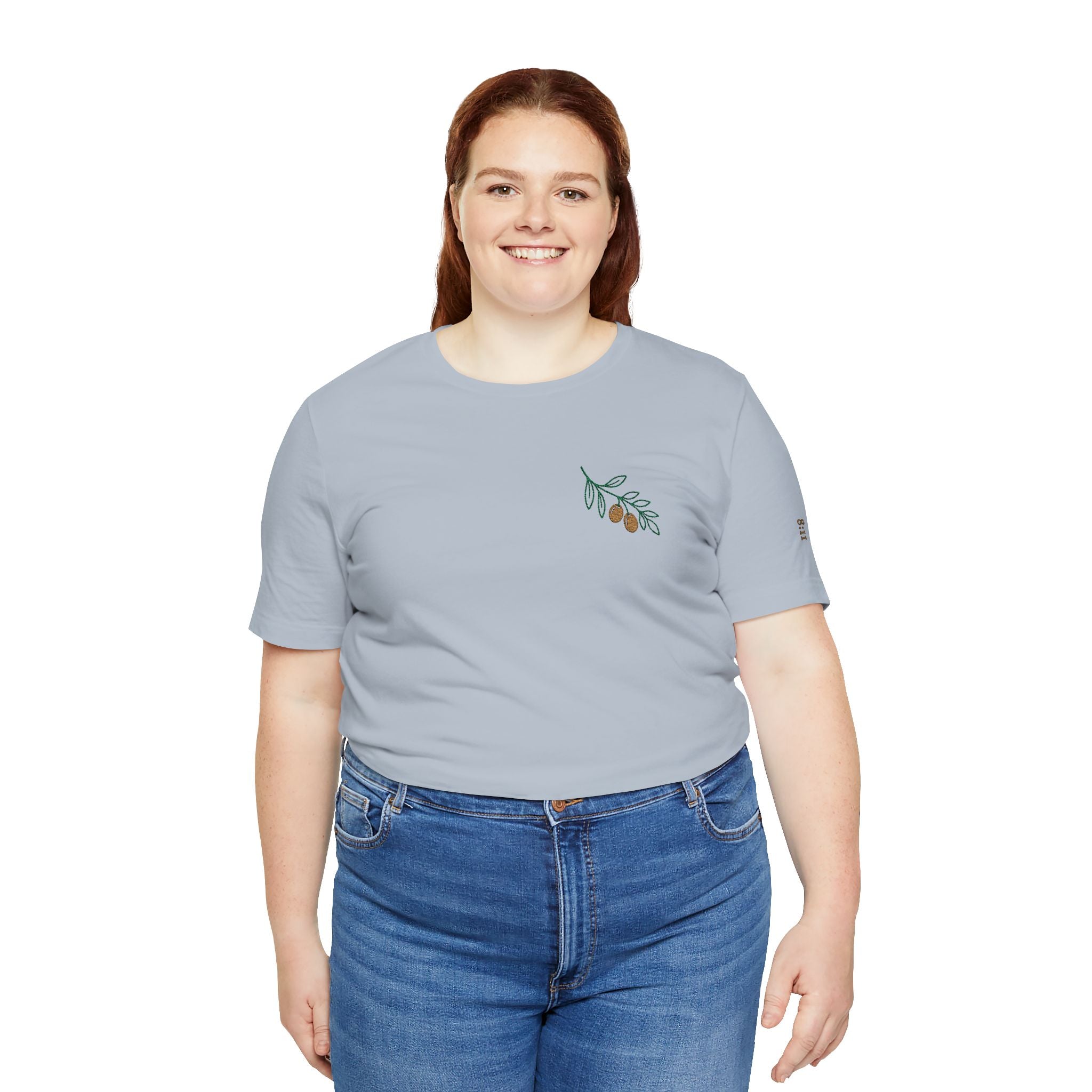 Olive Branch — unisex embroidered graphic t-shirt