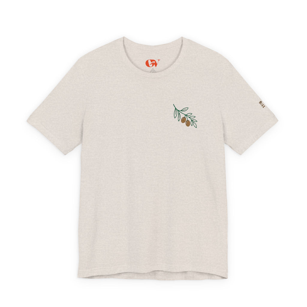 Olive Branch — unisex embroidered graphic t-shirt