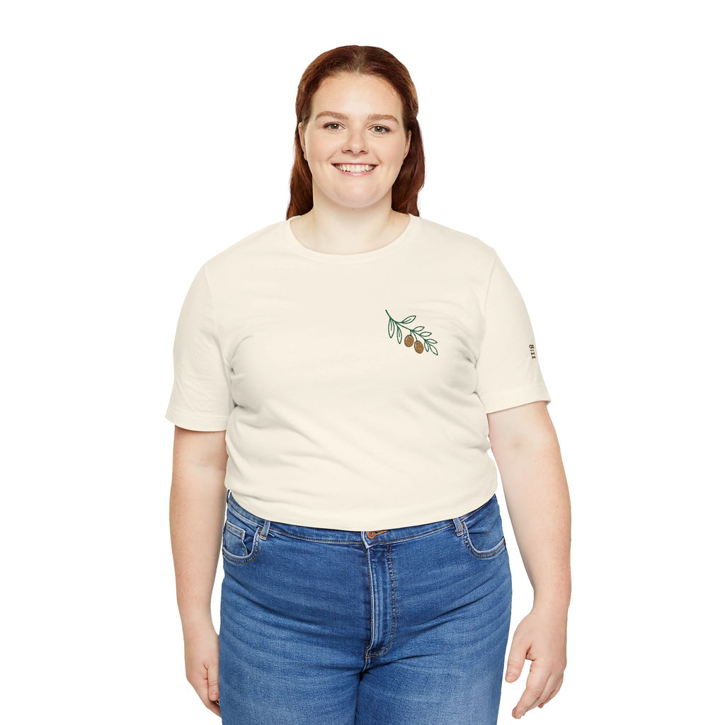 Olive Branch — unisex embroidered graphic t-shirt