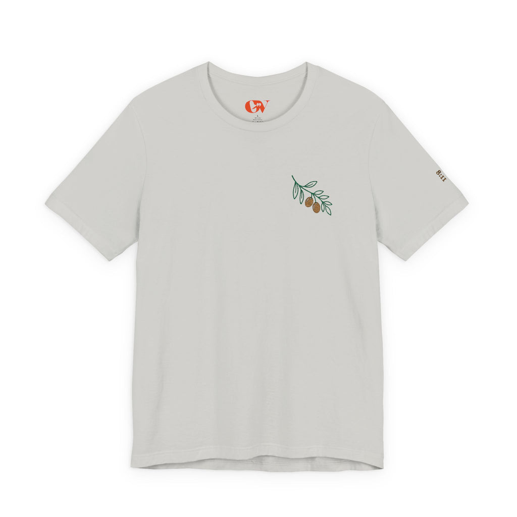 Olive Branch — unisex embroidered graphic t-shirt