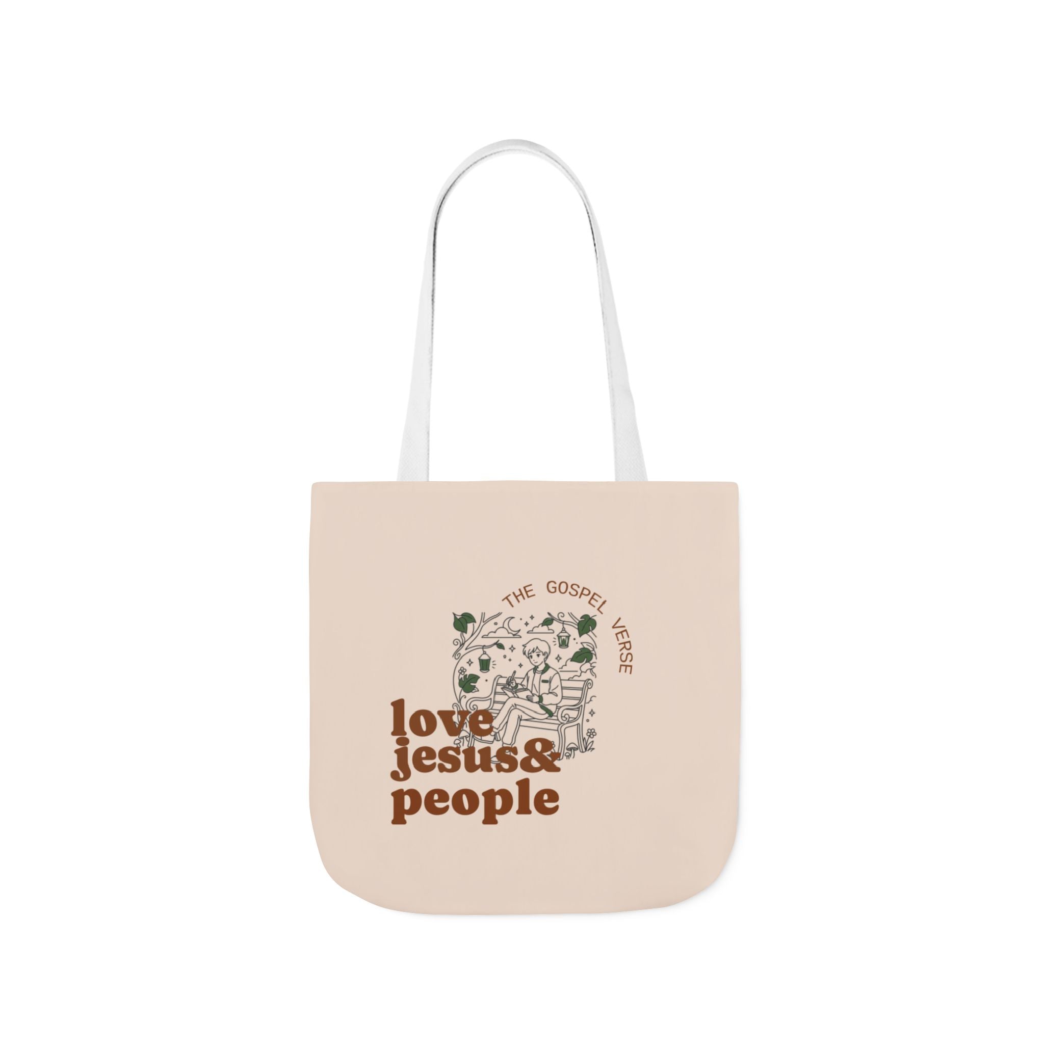 'Love Jesus & People' —  canvas tote, market bag